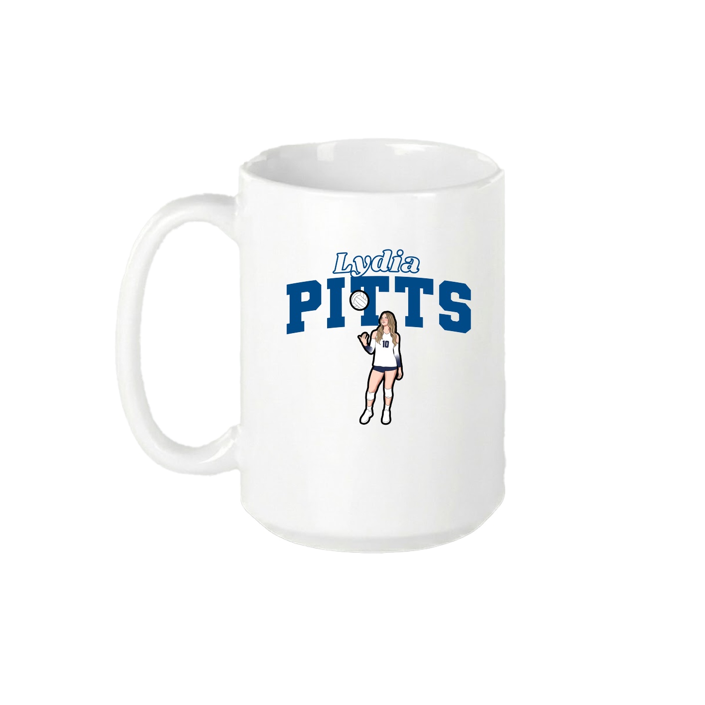 15oz Coffee Mug — Name Arch in White