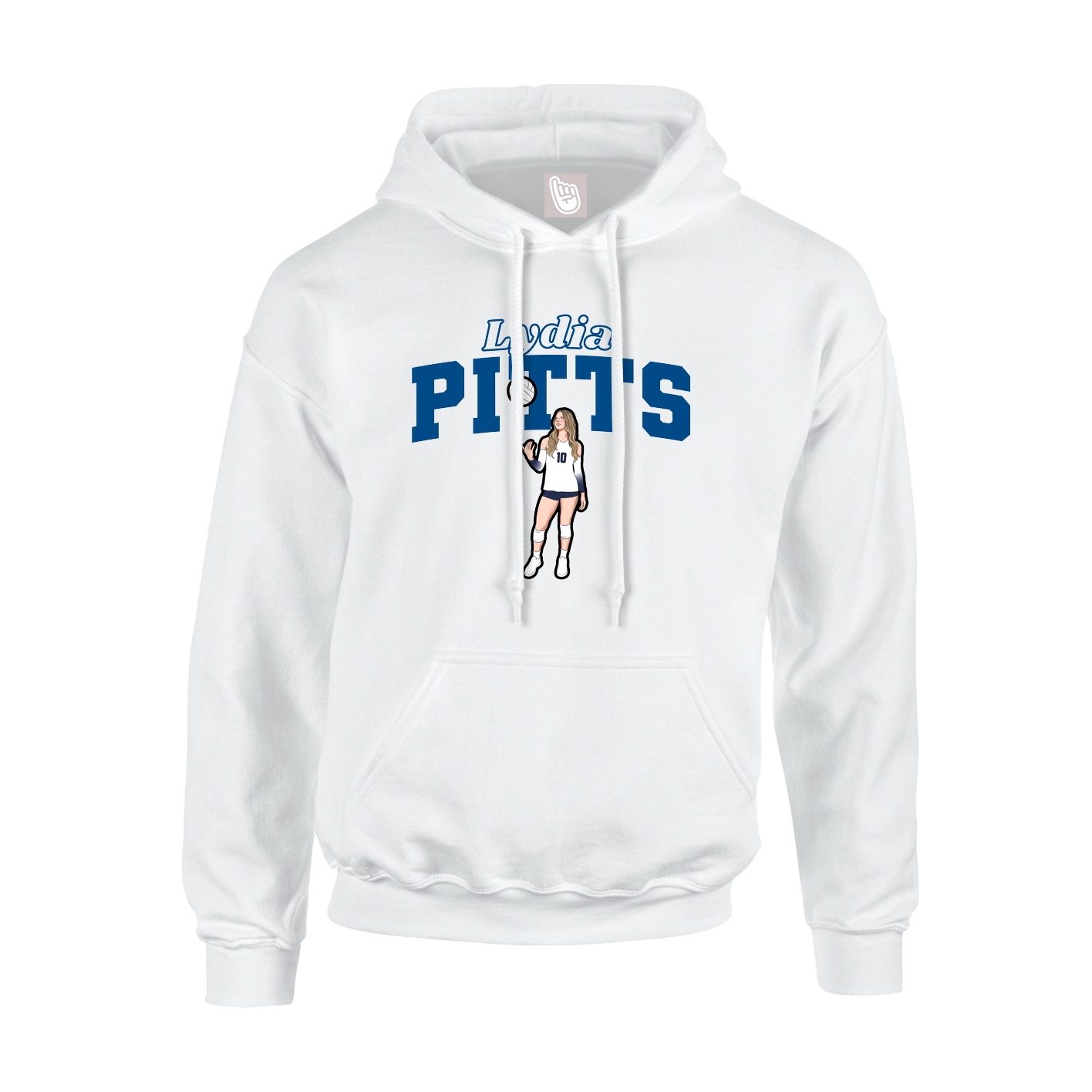 Hoodie — Name Arch in White