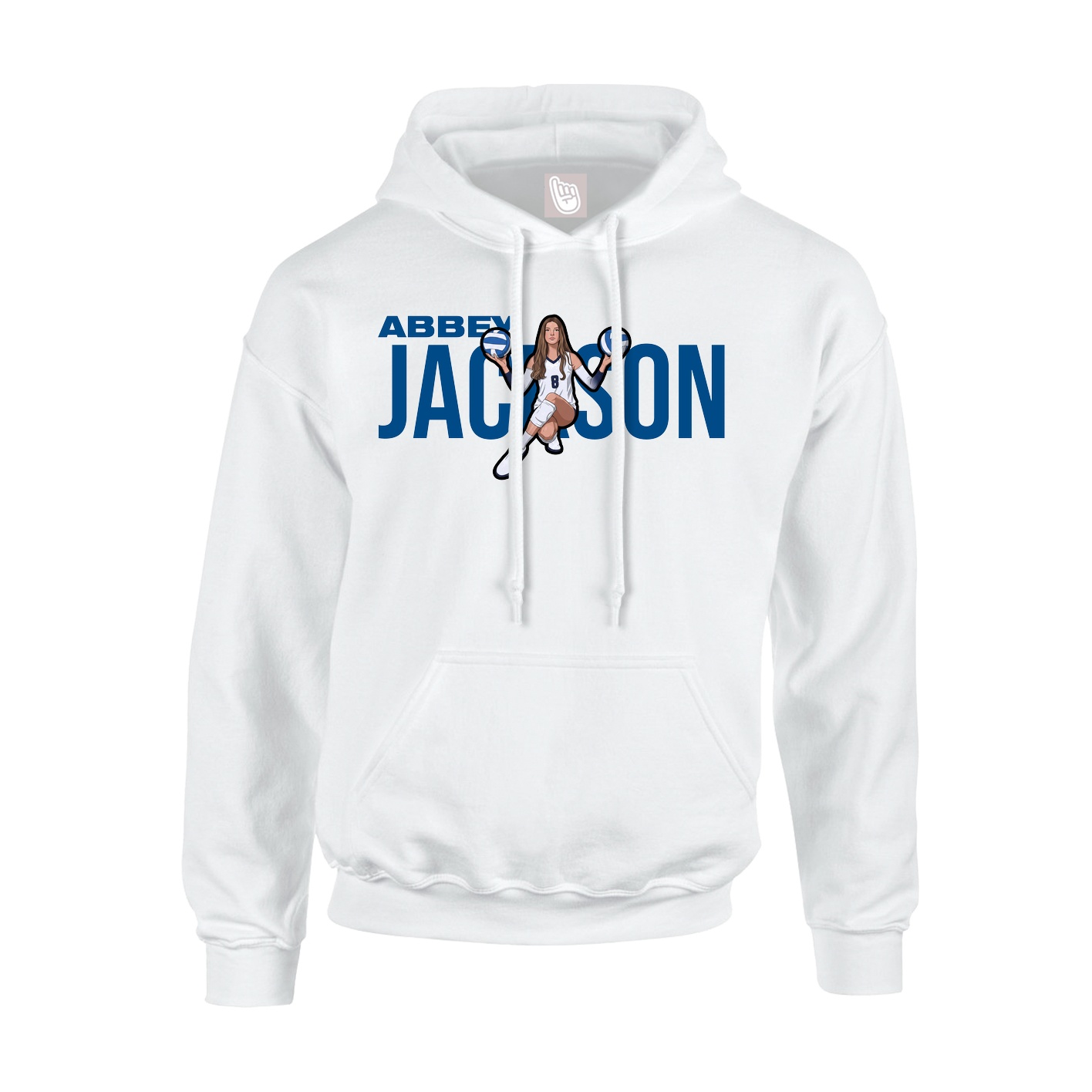 Hoodie — Player Name in White