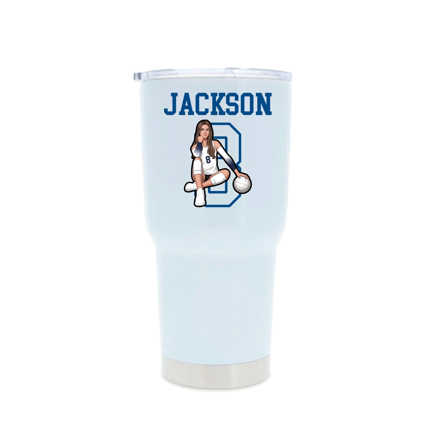 30oz Stainless Steel Tumbler — Shirsey in White