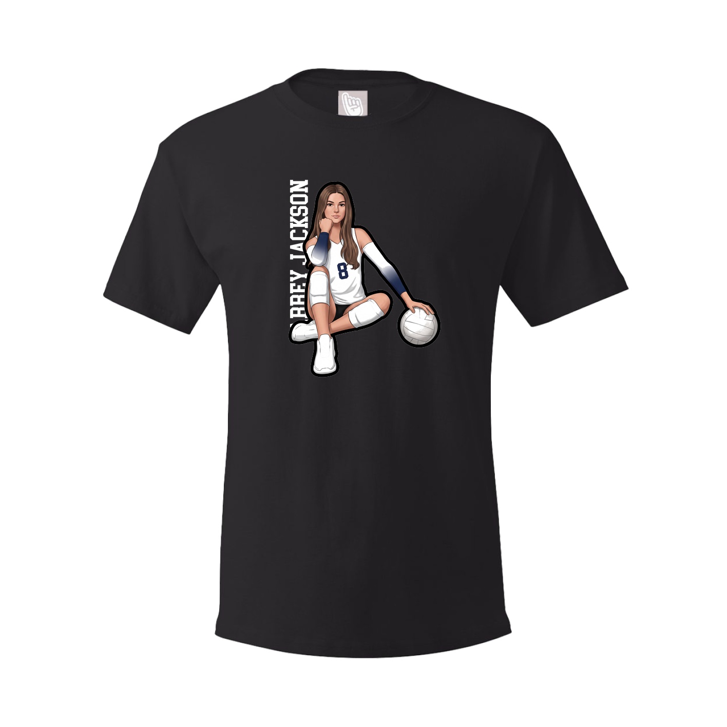 Tee — Name Vertical in Black