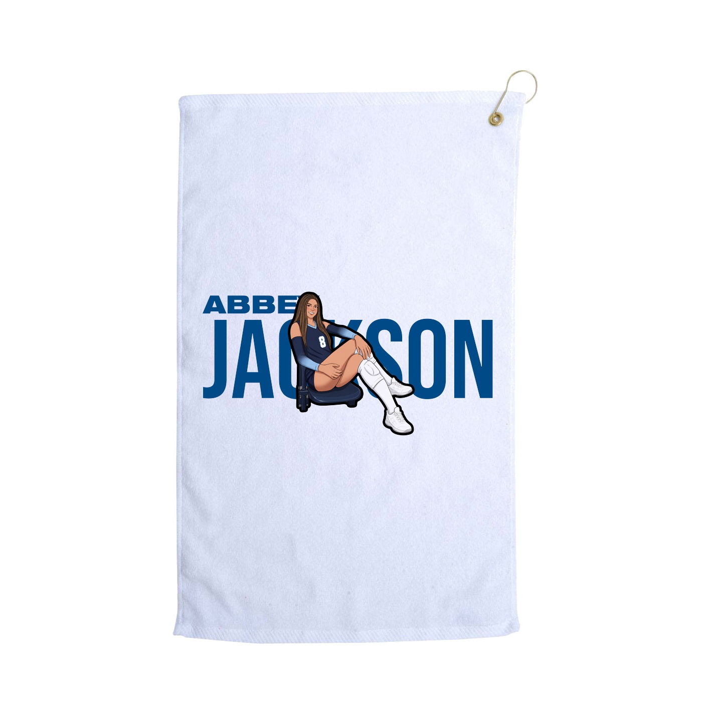 Golf Towel — Player Name in White
