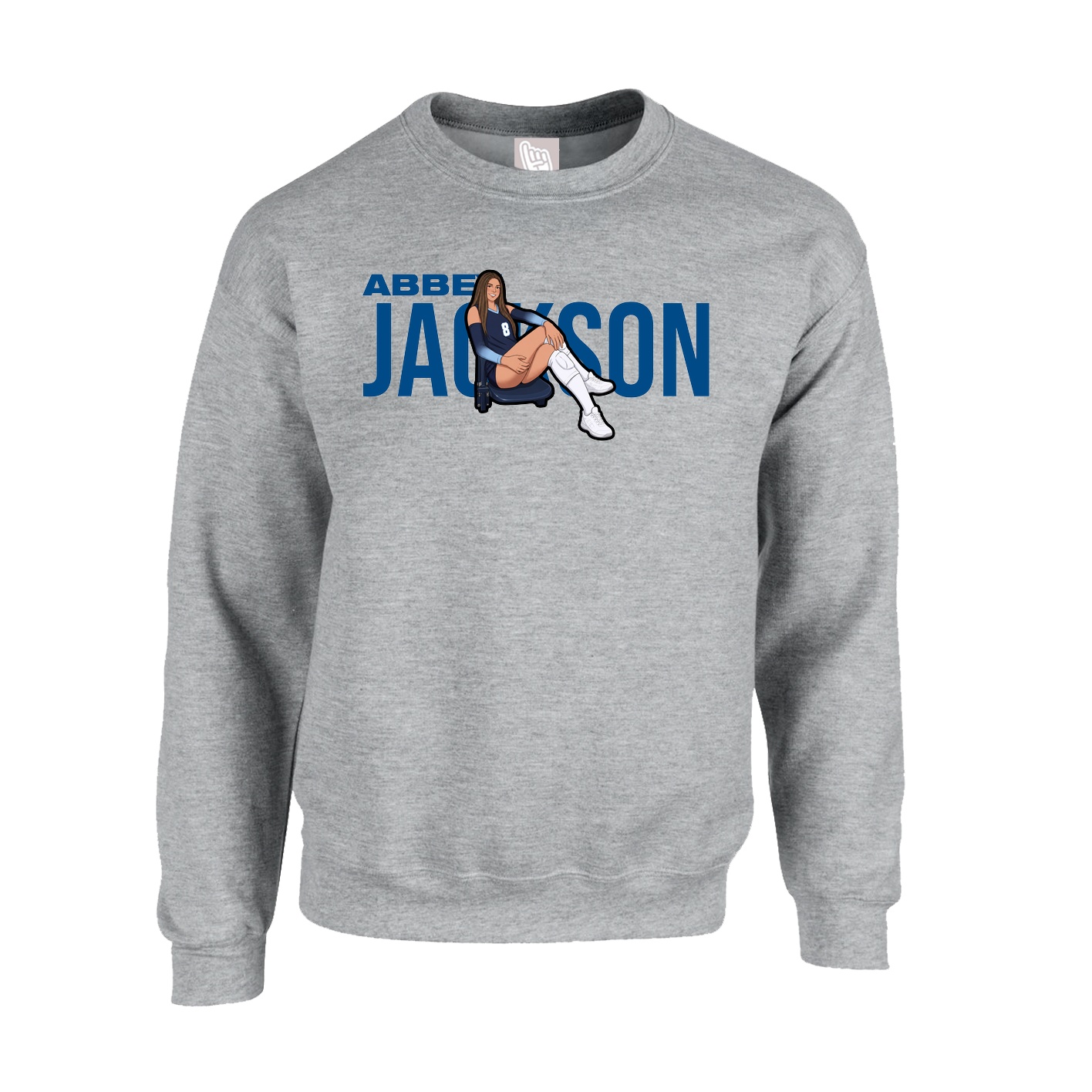 Fleece Crew — Player Name in Grey