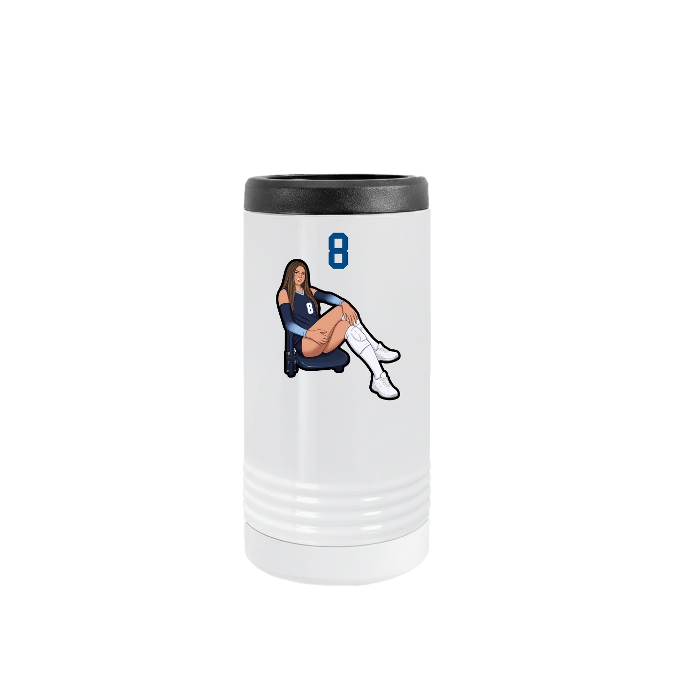 Slim Beverage Holder — Number Top in White