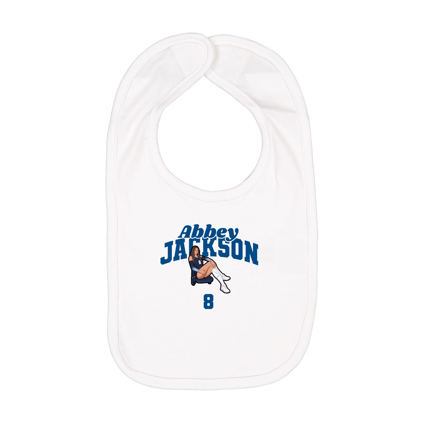 Infant Bib — Signature Arch in White