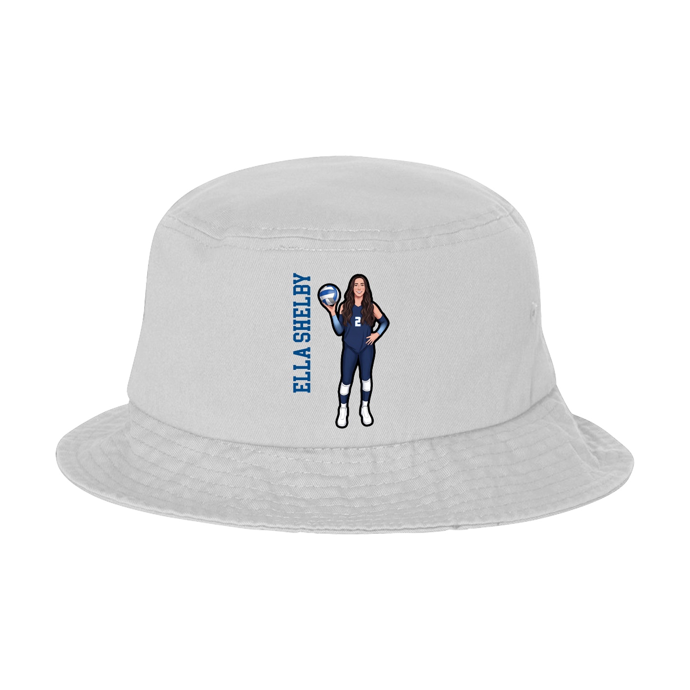Bucket Cap — Name Vertical in White