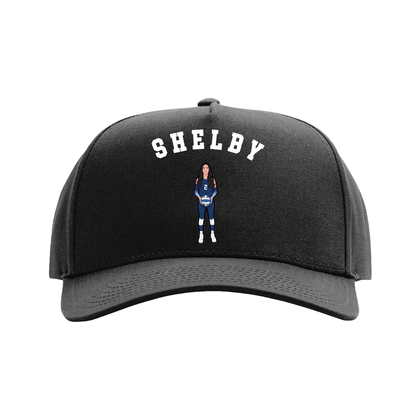 Full Fabric Five-Panel Champ Cap — Shirsey Arch in Black