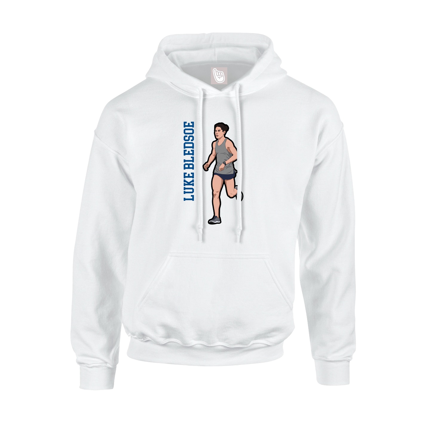 Hoodie — Name Vertical in White