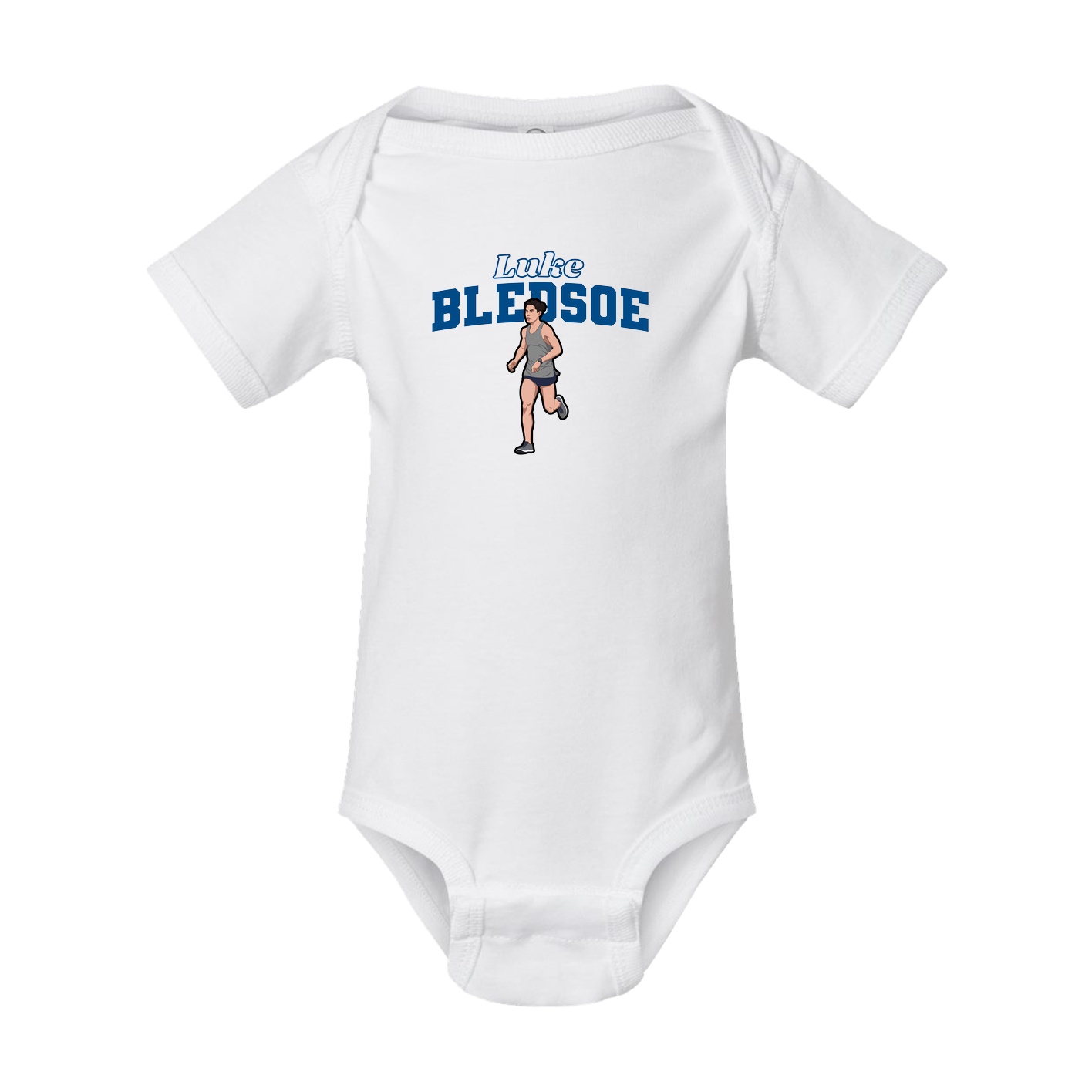 Baby Onesie — Name Arch in White