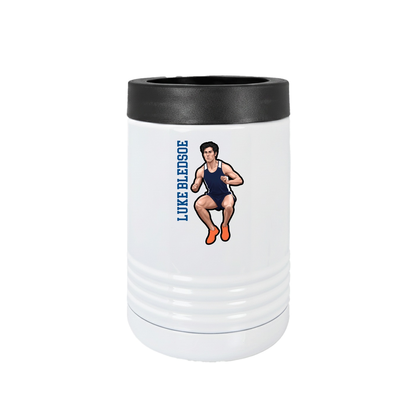 Beverage Holder — Name Vertical in White