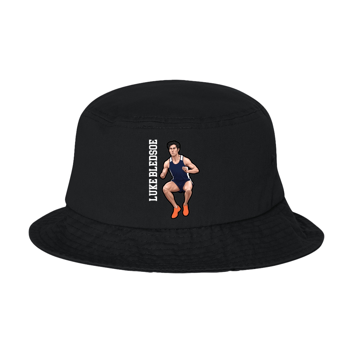 Bucket Cap — Name Vertical in Black