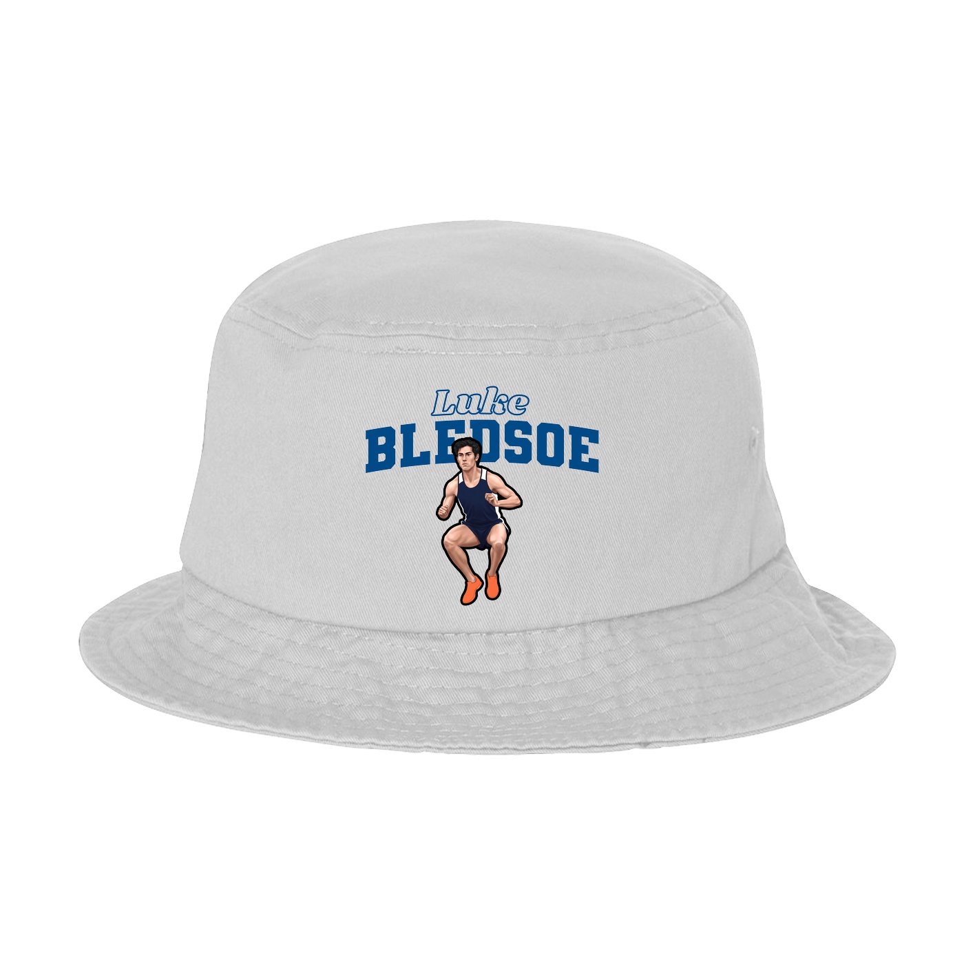 Bucket Cap — Name Arch in White