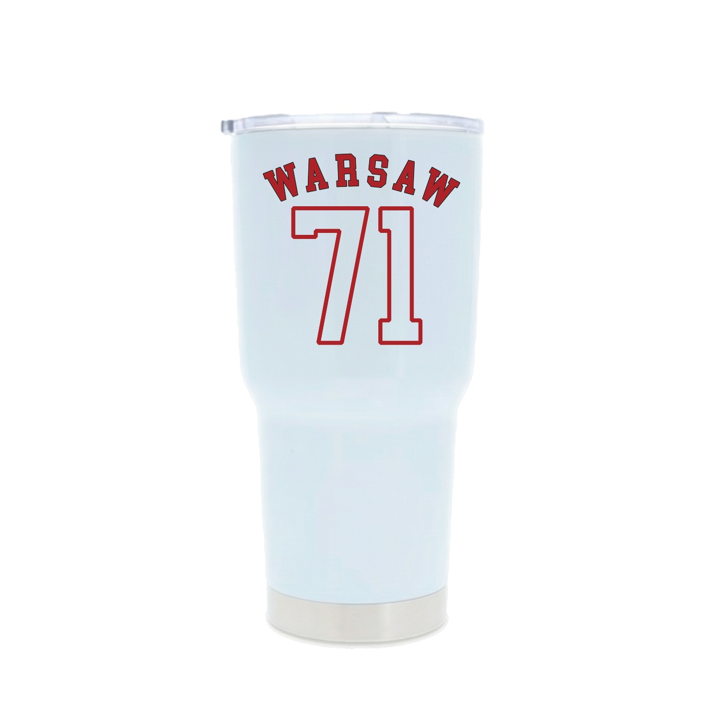 30oz Stainless Steel Tumbler — Shirsey Arch in White