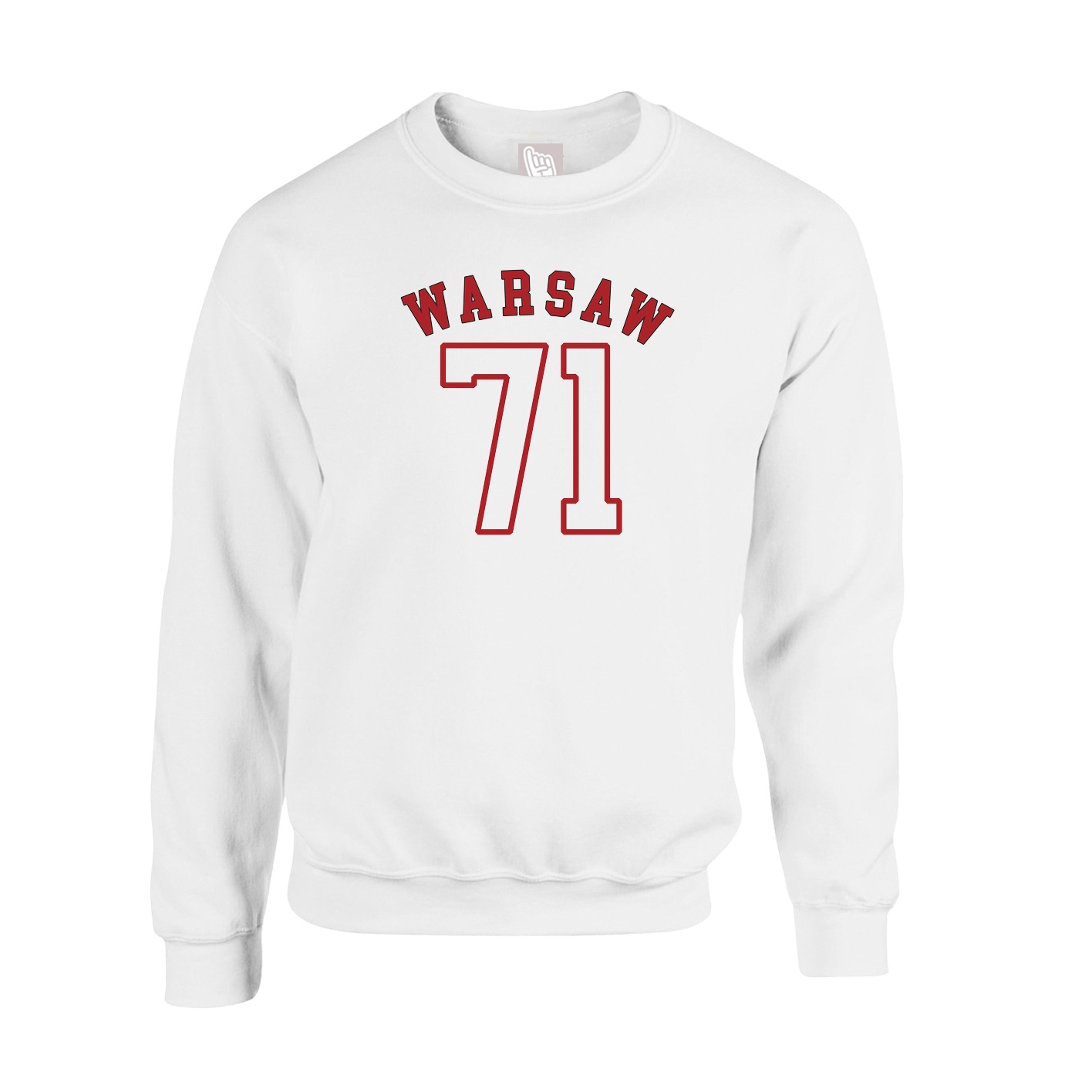 Fleece Crew — Shirsey Arch in White