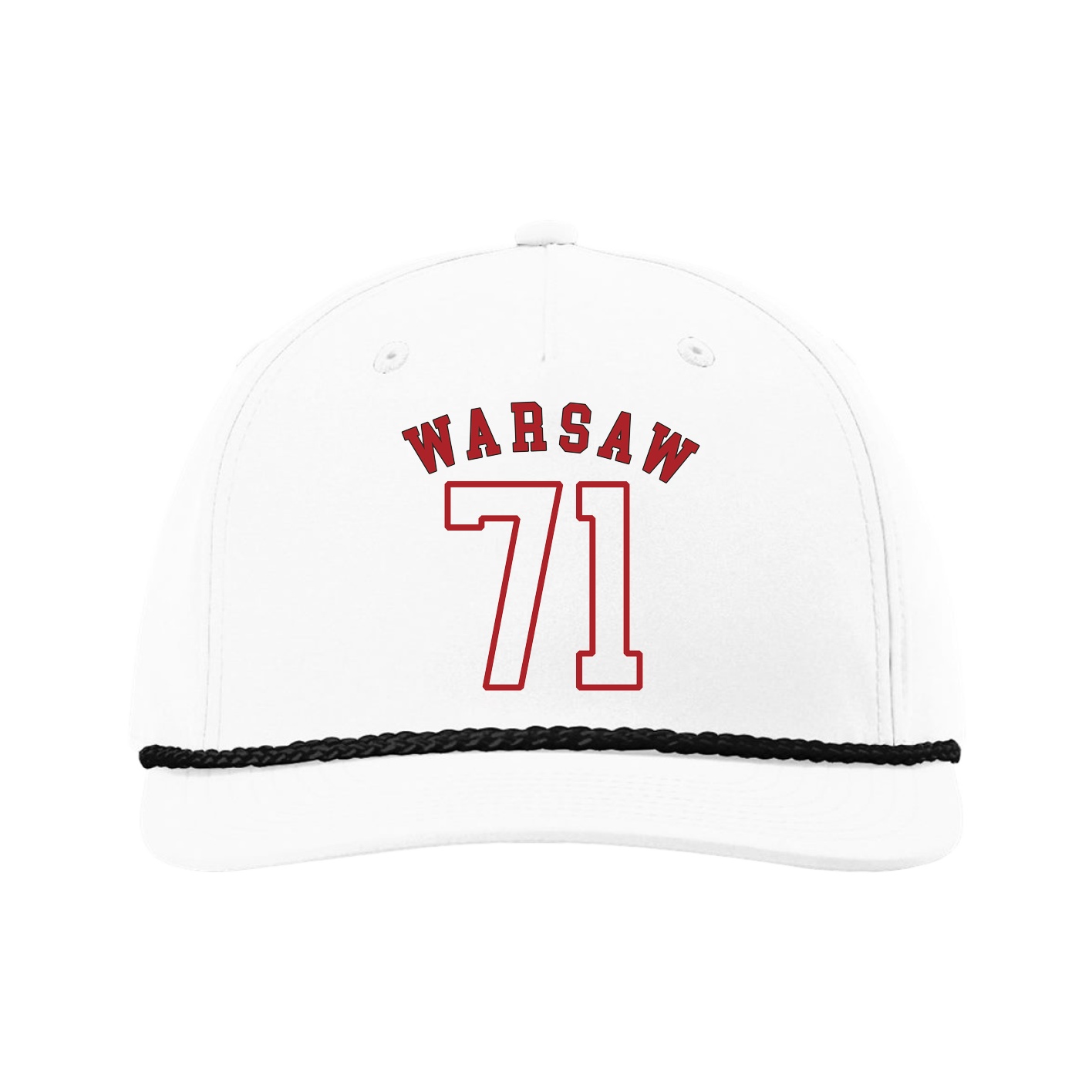 Five-Panel Classic Rope Cap — Shirsey Arch in White