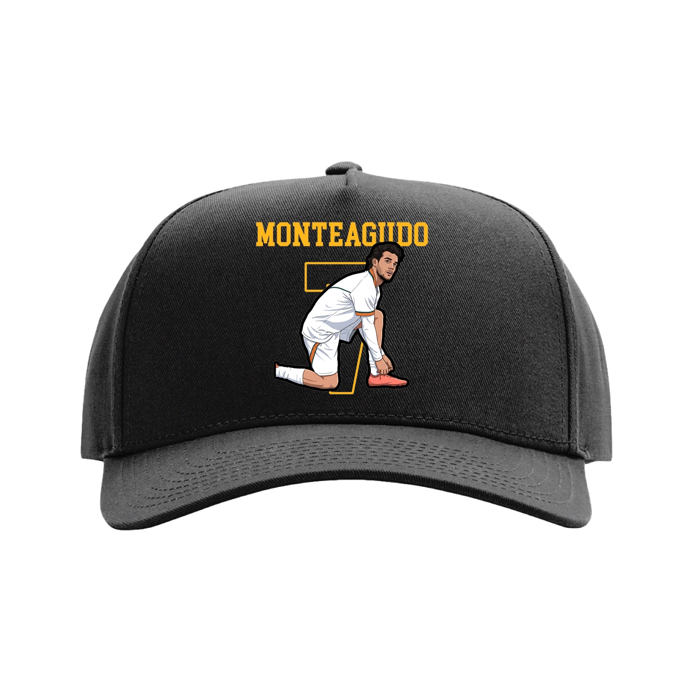 Full Fabric Five-Panel Champ Cap — Shirsey in Black