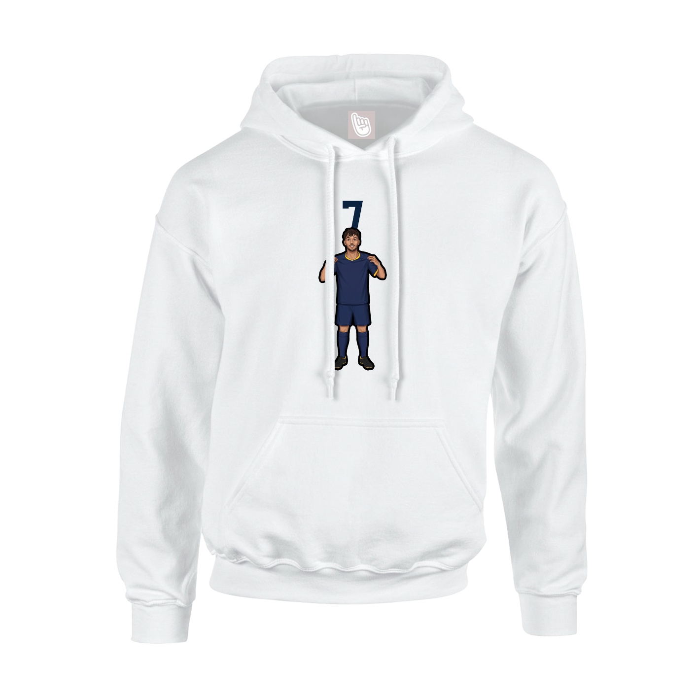 Hoodie — Number Top in White
