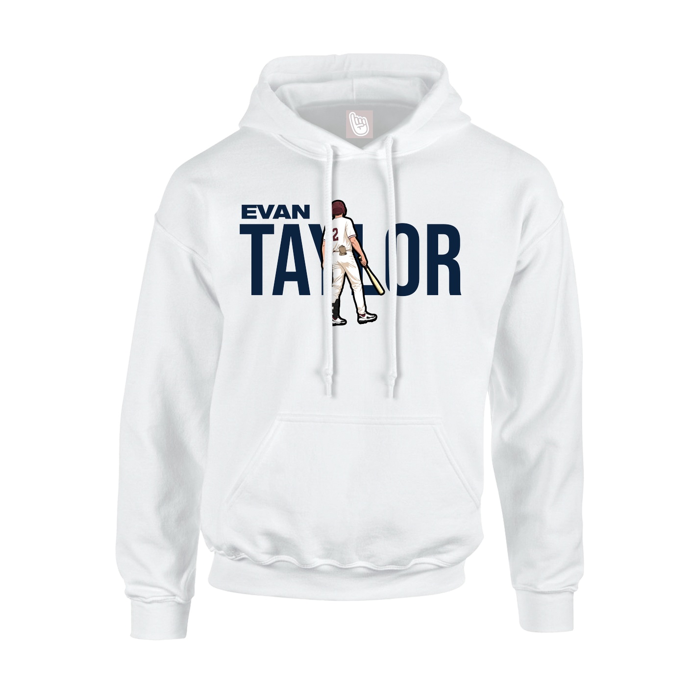 Youth Hoodie — Player Name in White