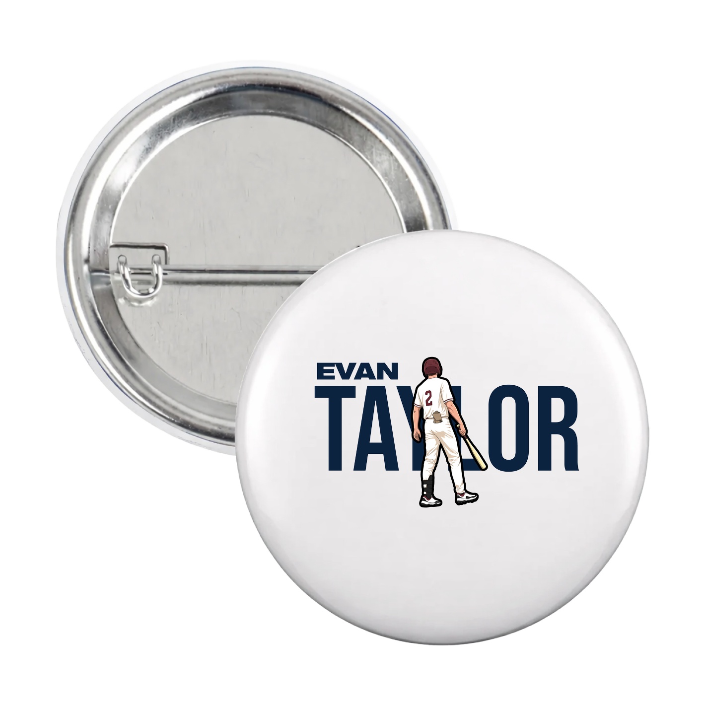 Game Day Button — Player Name in White