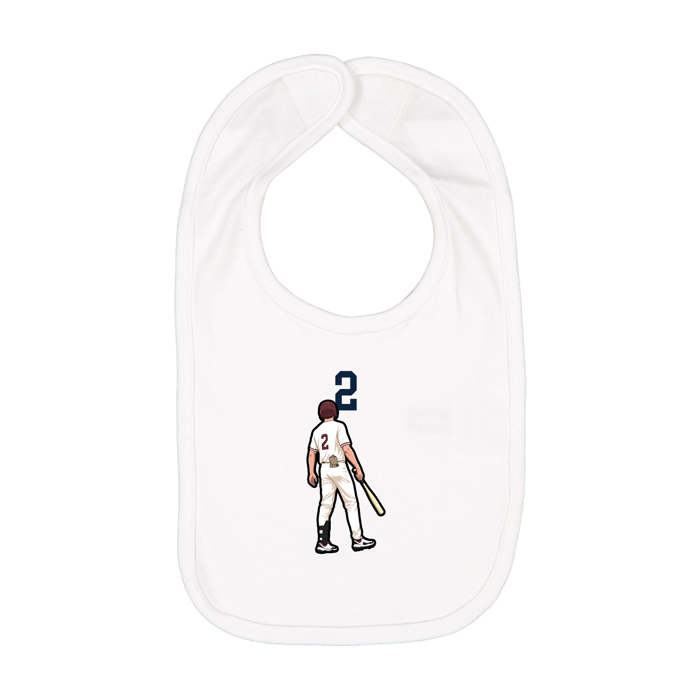 Infant Bib — Number Top in White