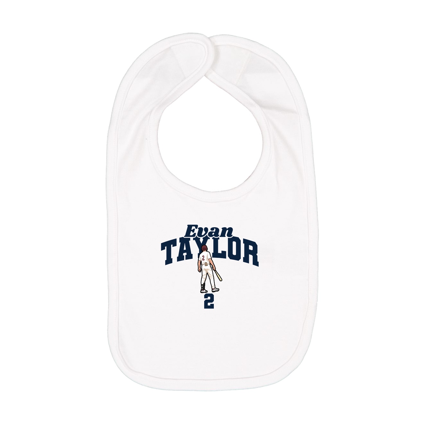 Infant Bib — Signature Arch in White