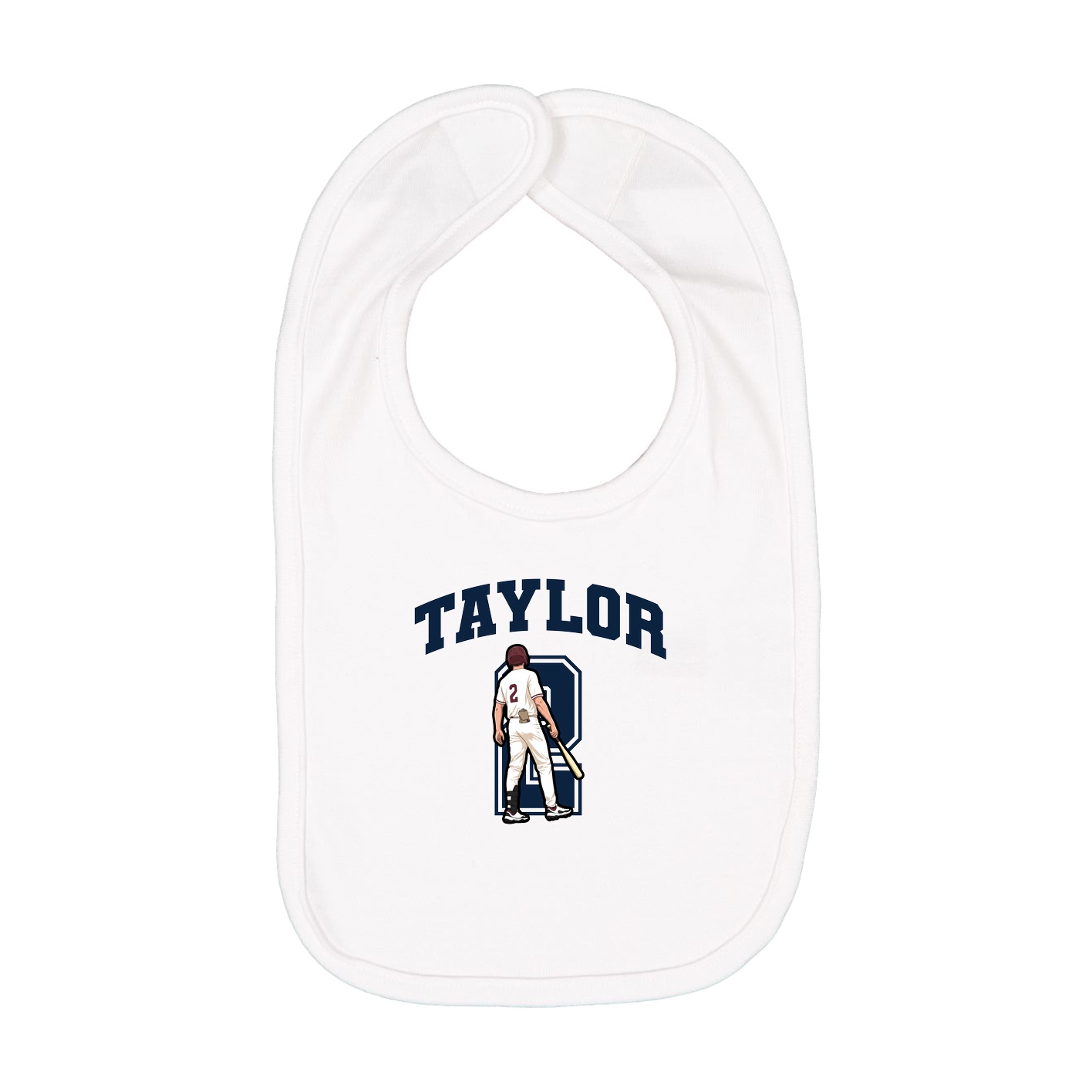 Infant Bib — Number in White