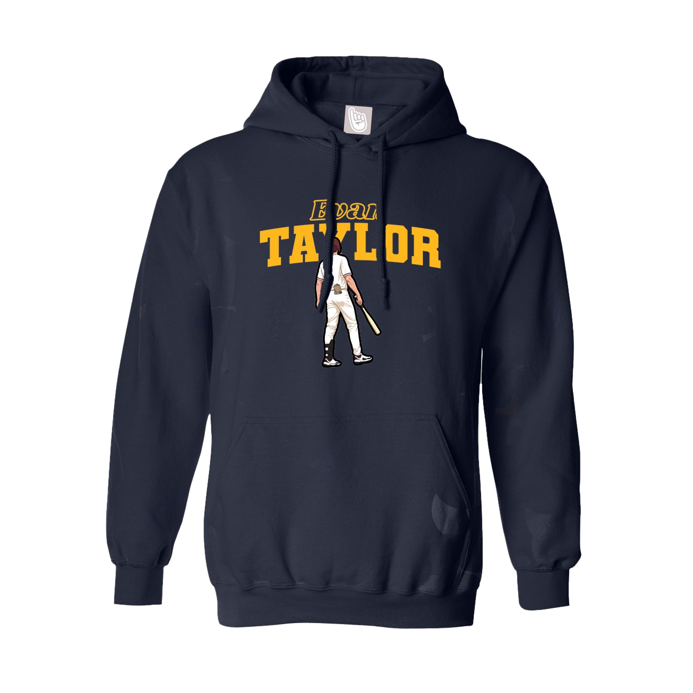 Youth Hoodie — Name Arch in Navy