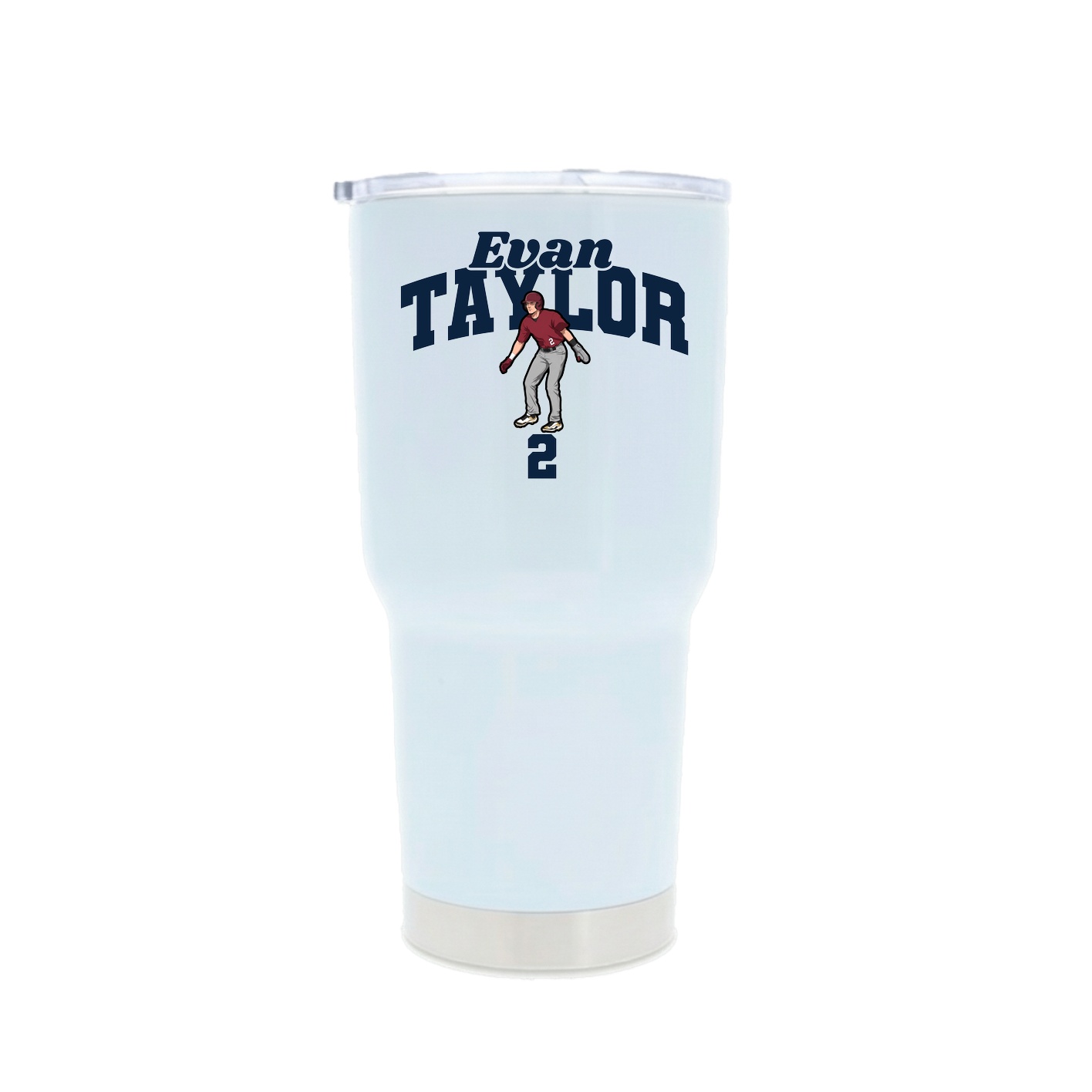 30oz Stainless Steel Tumbler — Signature Arch in White