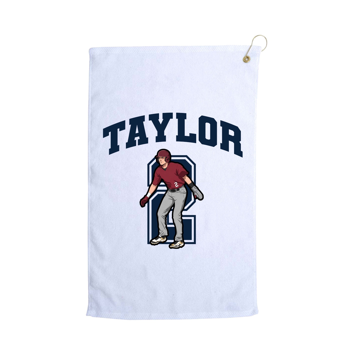 Golf Towel — Number in White