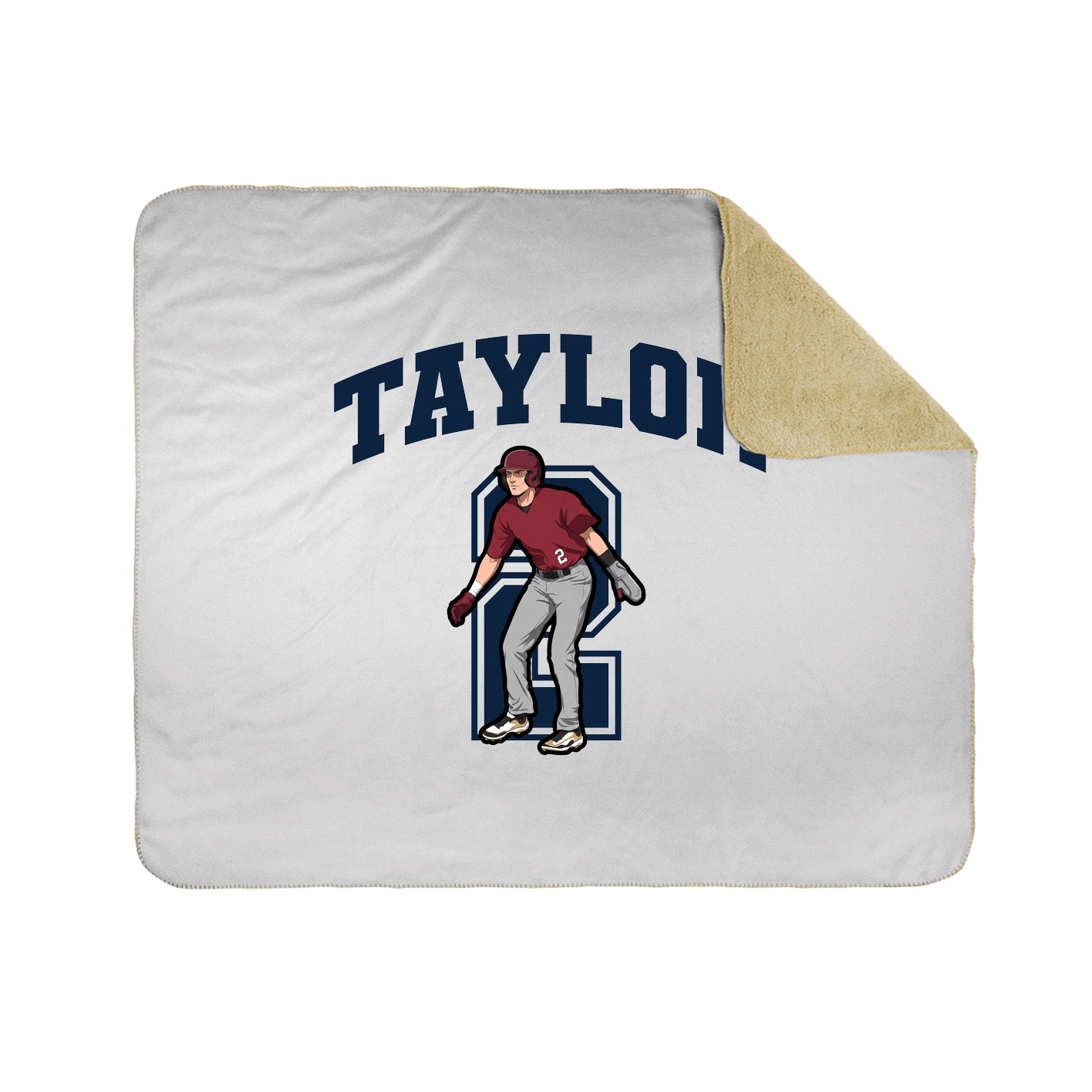Throw Blanket — Number in White