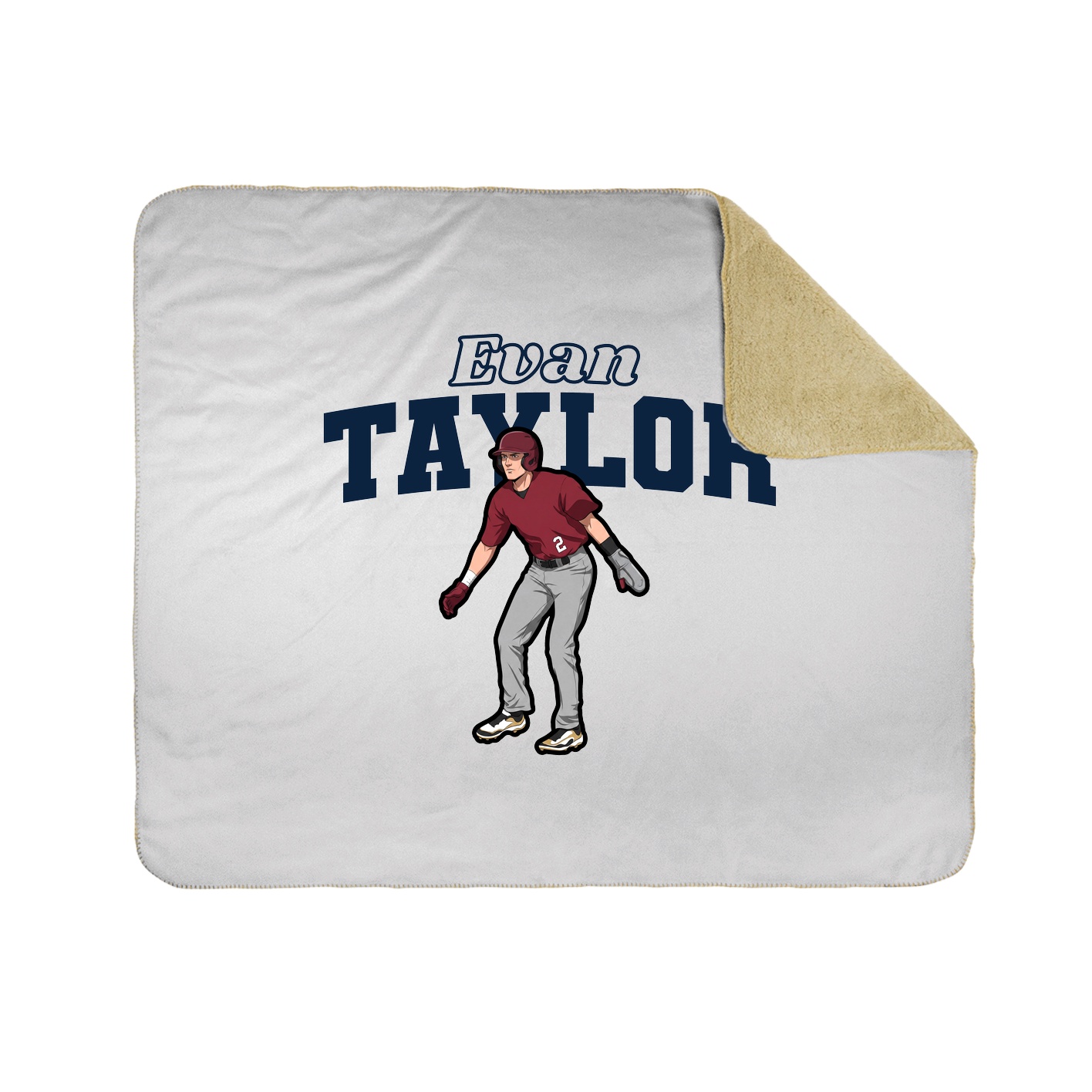 Throw Blanket — Name Arch in White