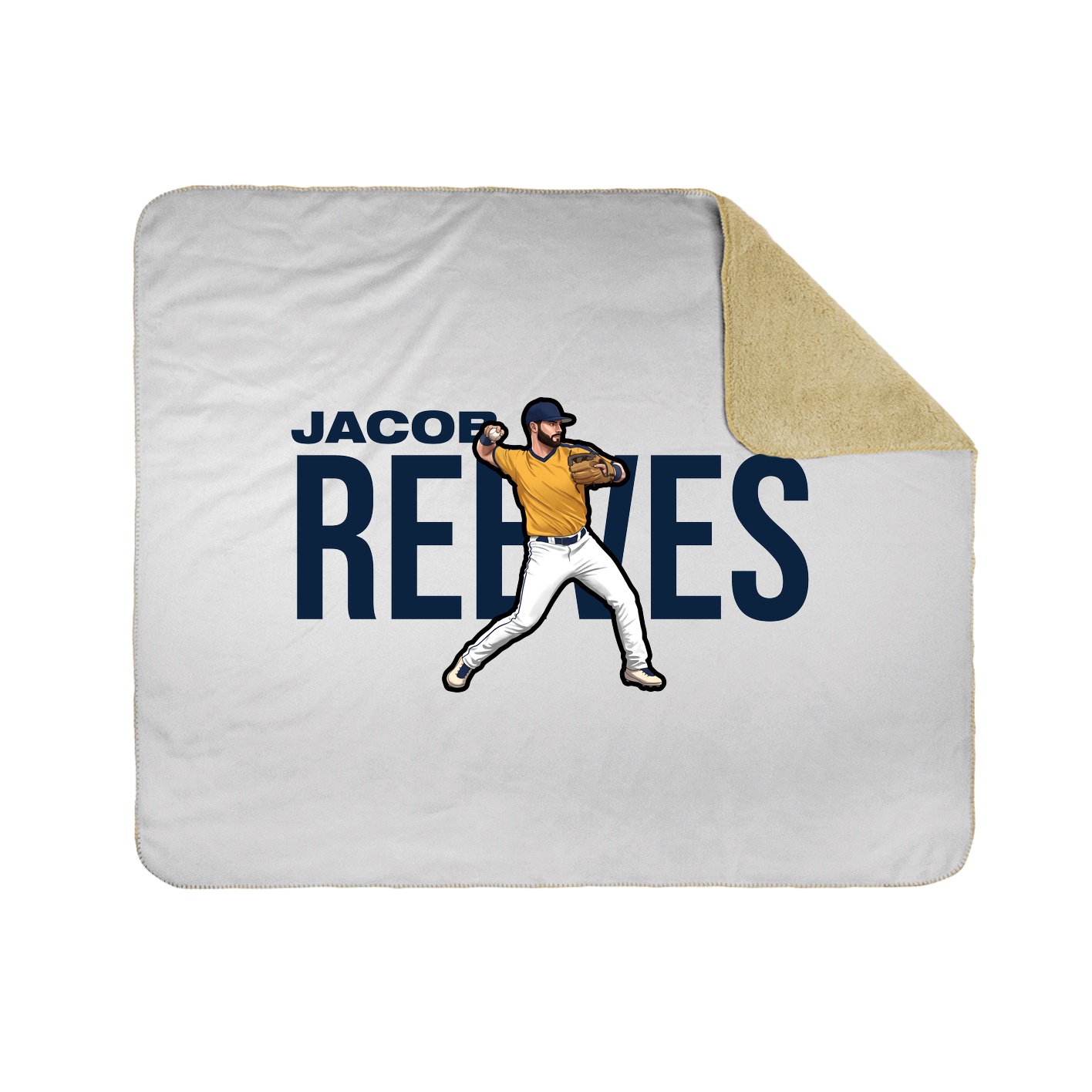 Throw Blanket — Player Name in White