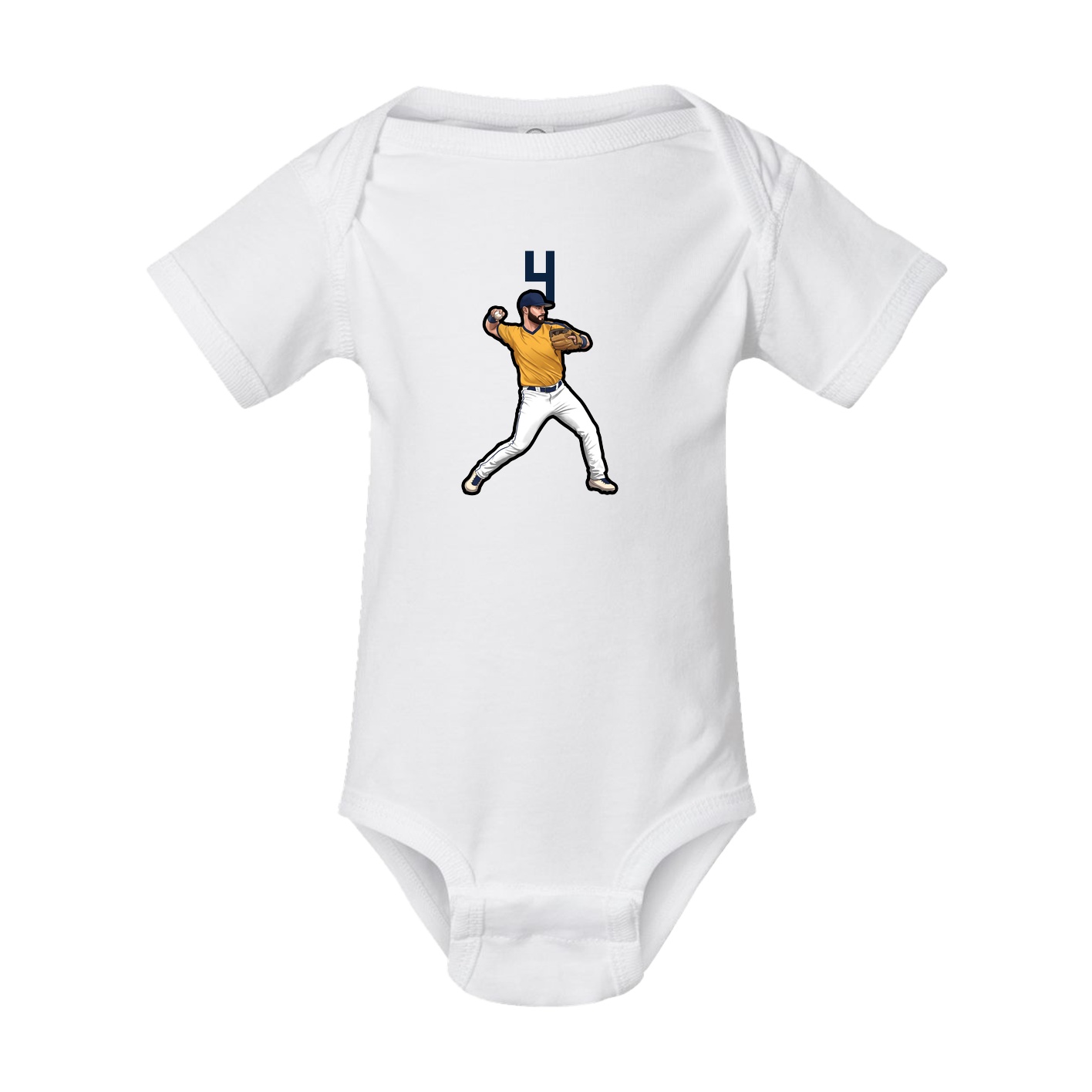 Baby Onesie — Number Top in White