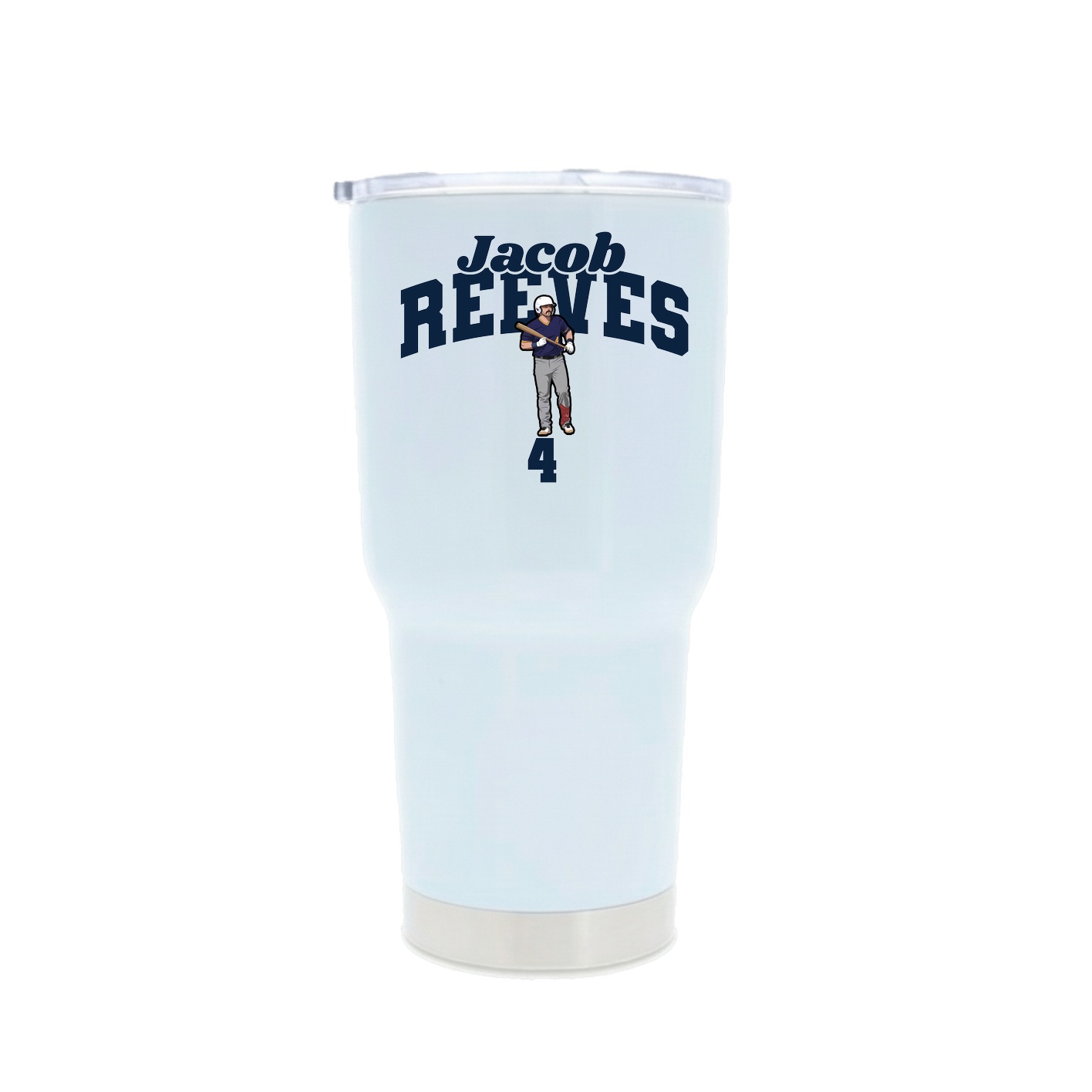 30oz Stainless Steel Tumbler — Signature Arch in White