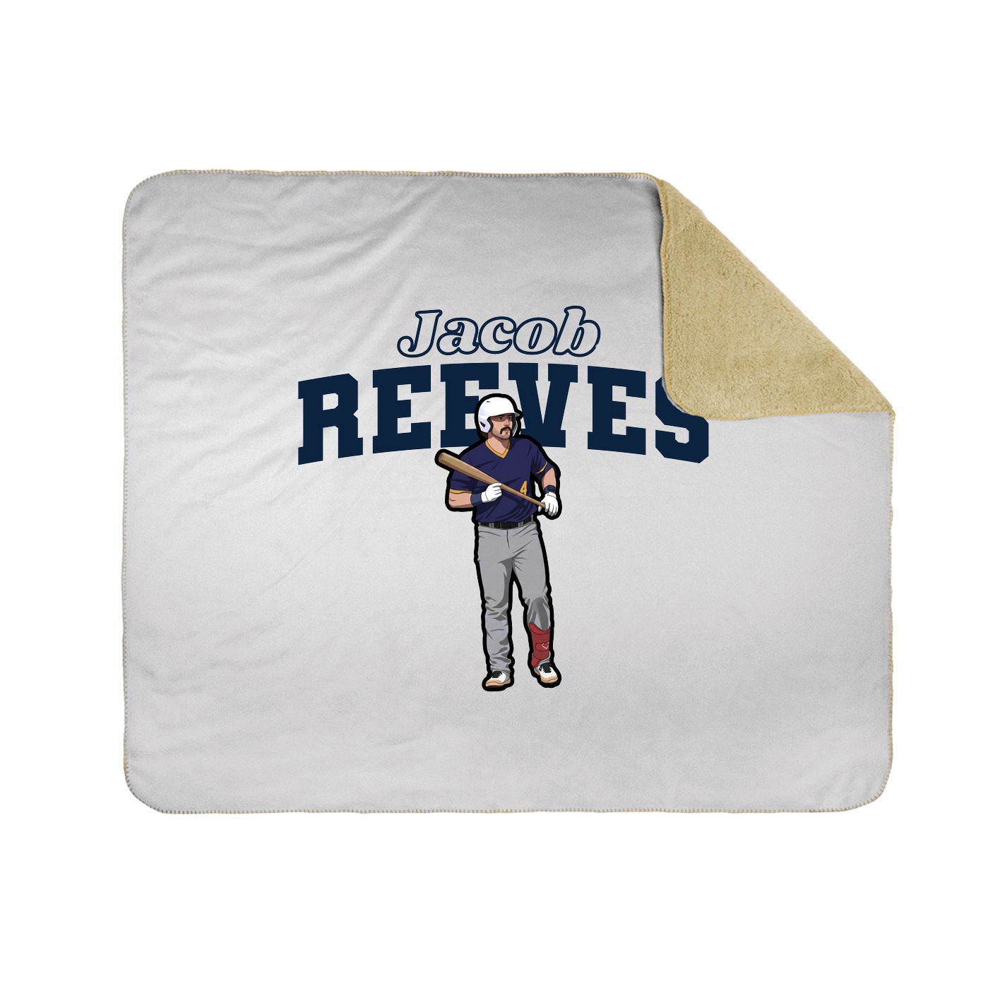 Throw Blanket — Name Arch in White