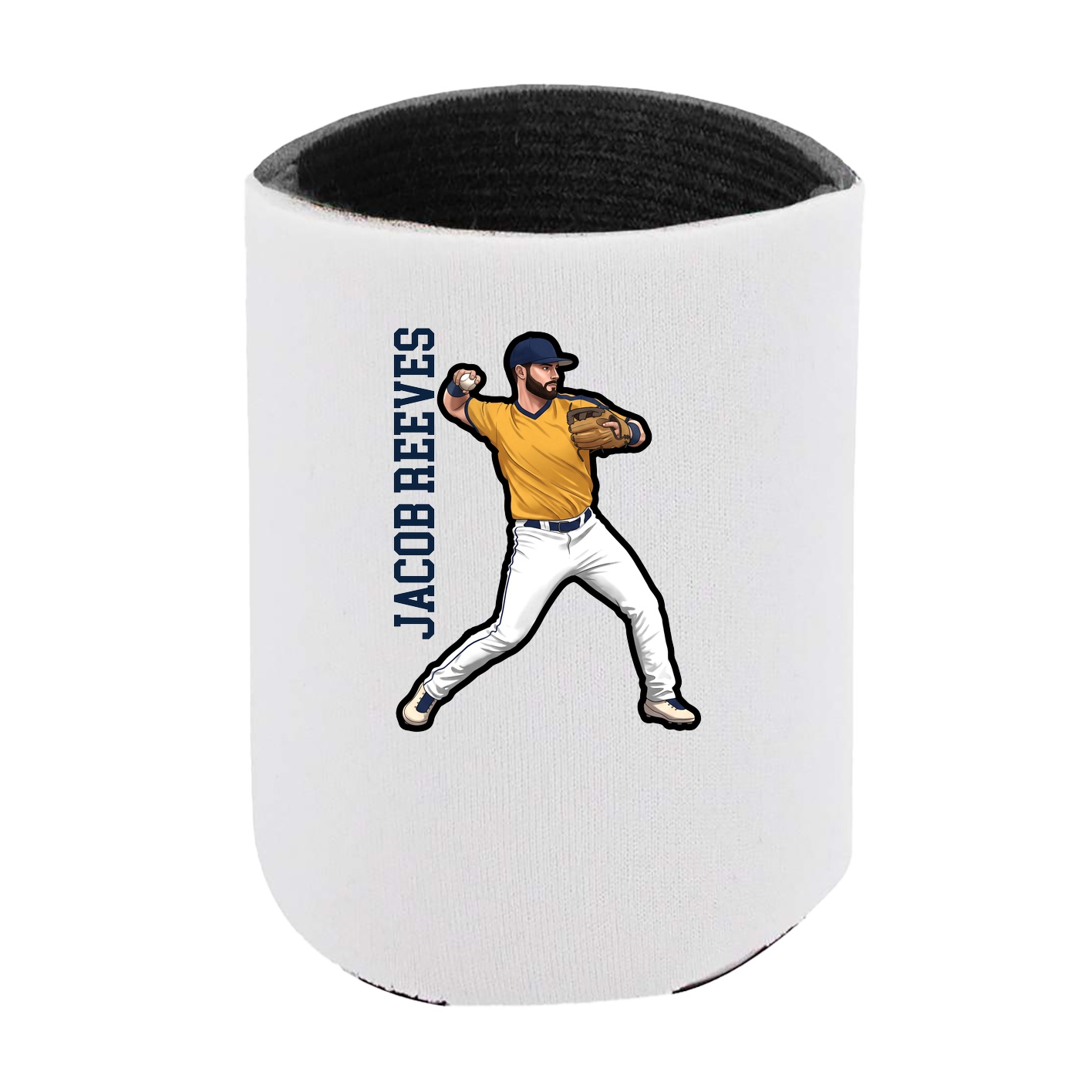 Can Holder — Name Vertical in White