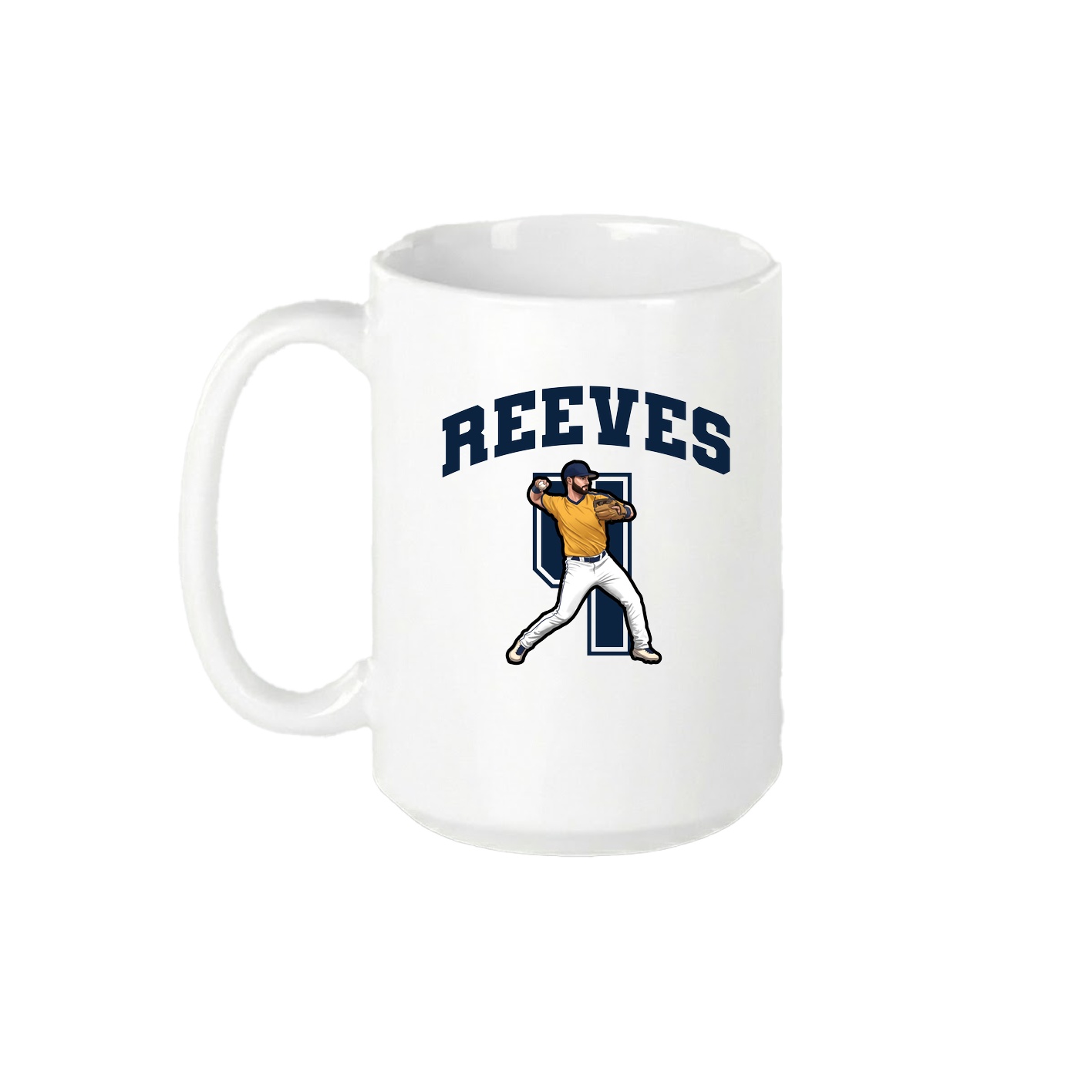 15oz Coffee Mug — Number in White