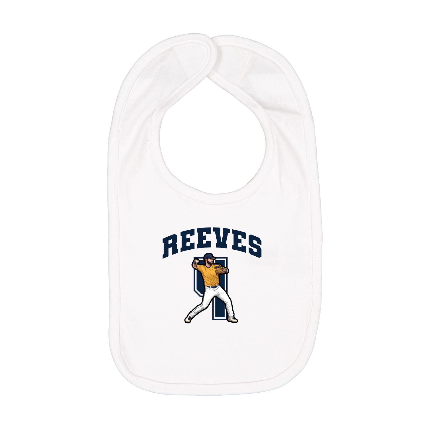 Infant Bib — Number in White