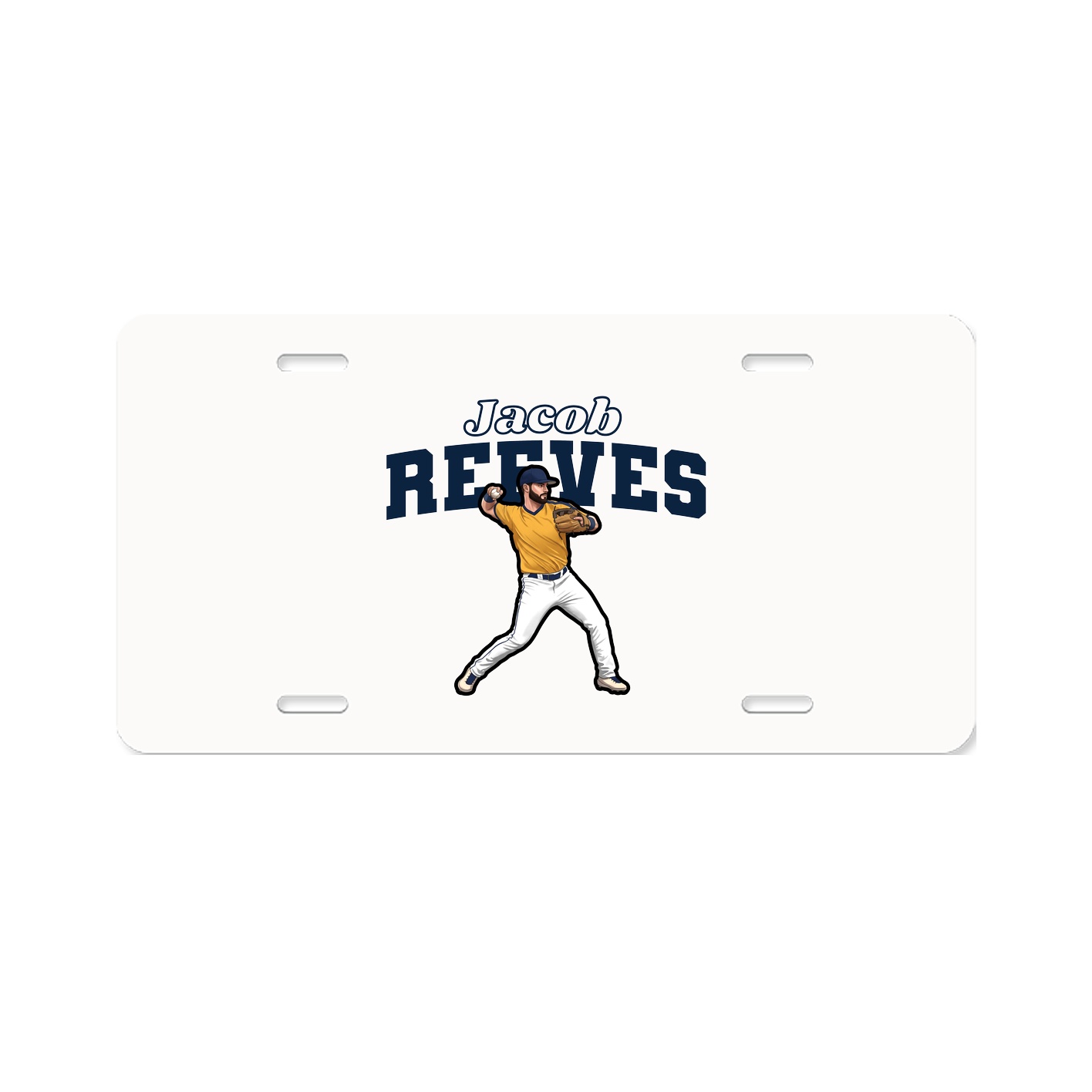 License Plate — Name Arch in Classic