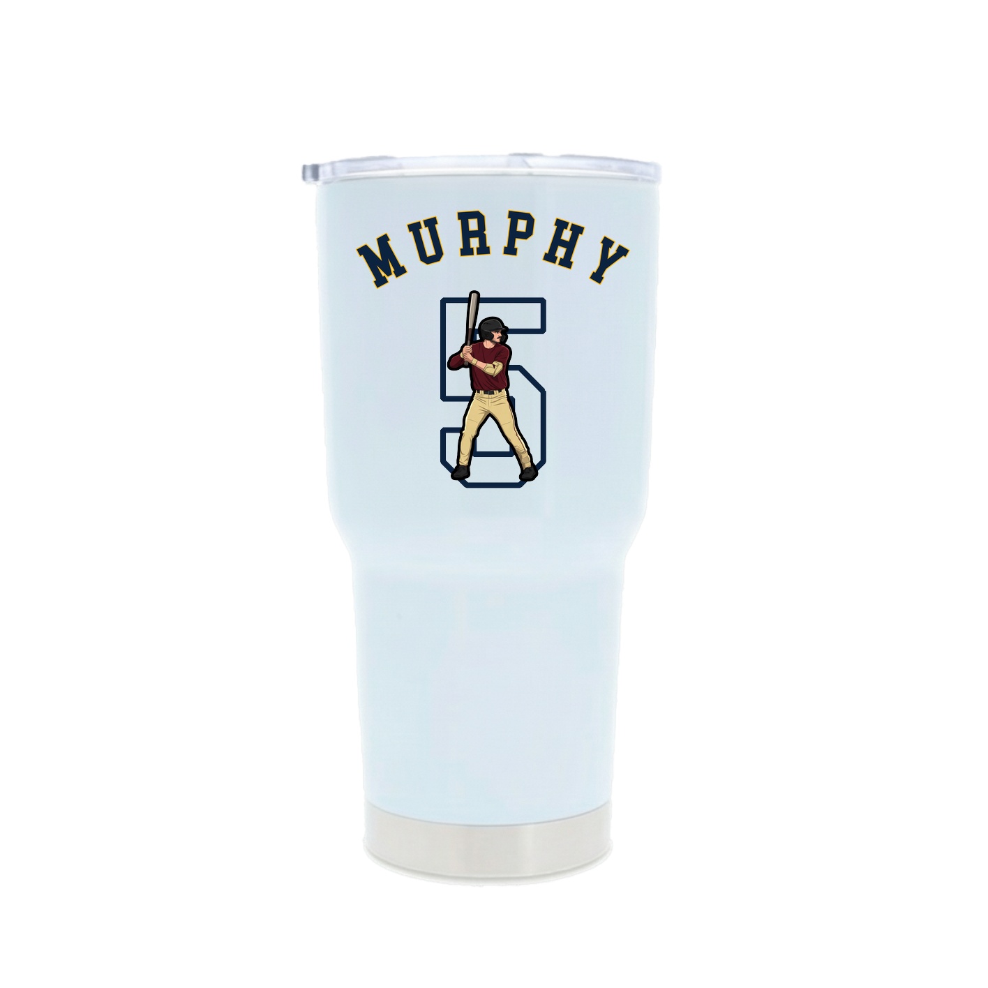 30oz Stainless Steel Tumbler — Shirsey Arch in White
