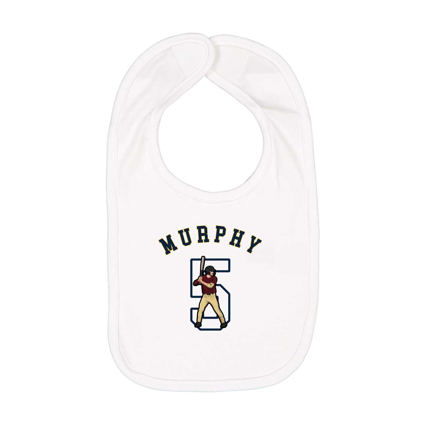 Infant Bib — Shirsey Arch in White