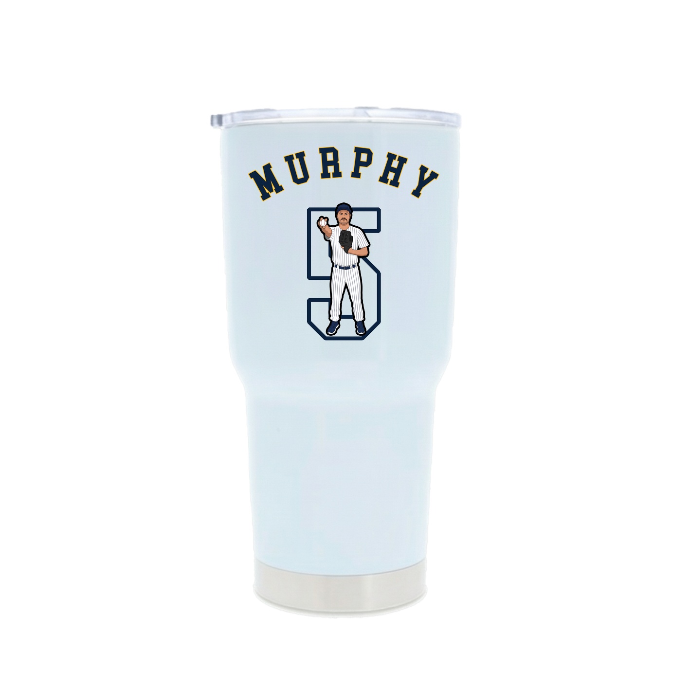 30oz Stainless Steel Tumbler — Shirsey Arch in White