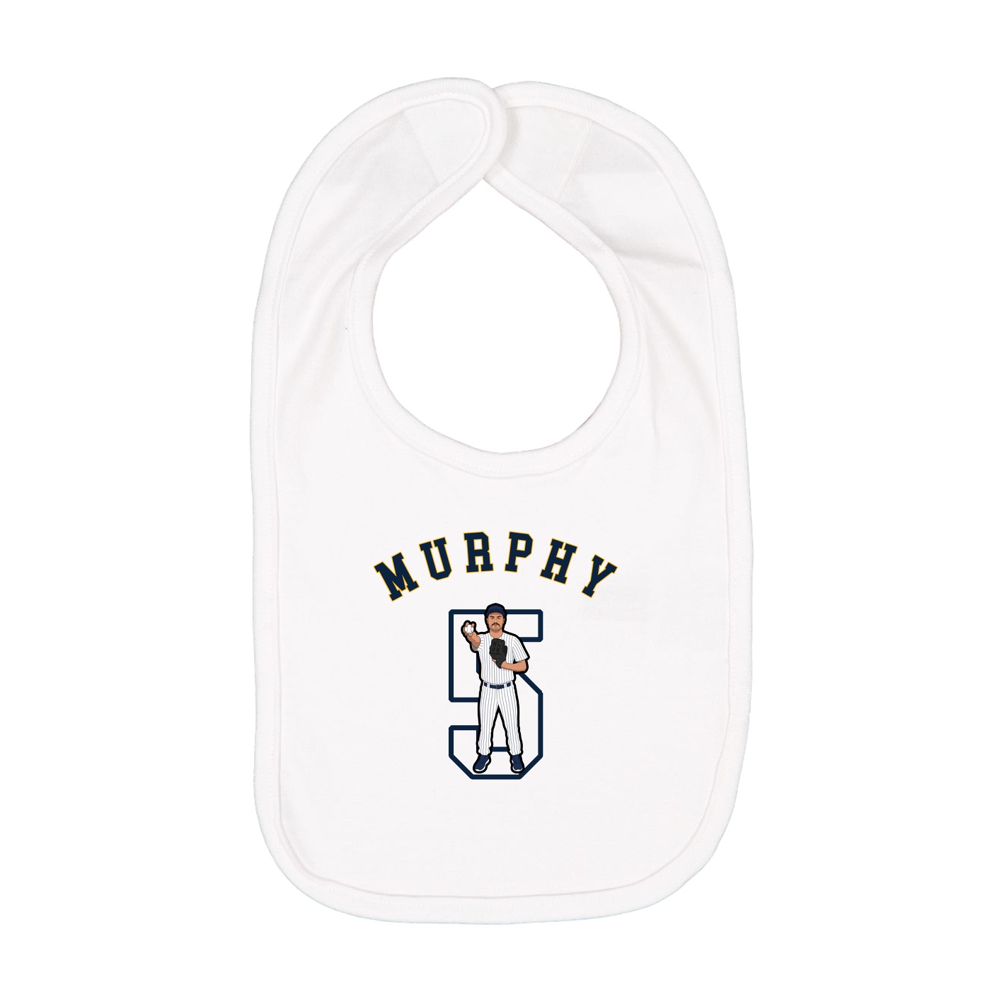 Infant Bib — Shirsey Arch in White