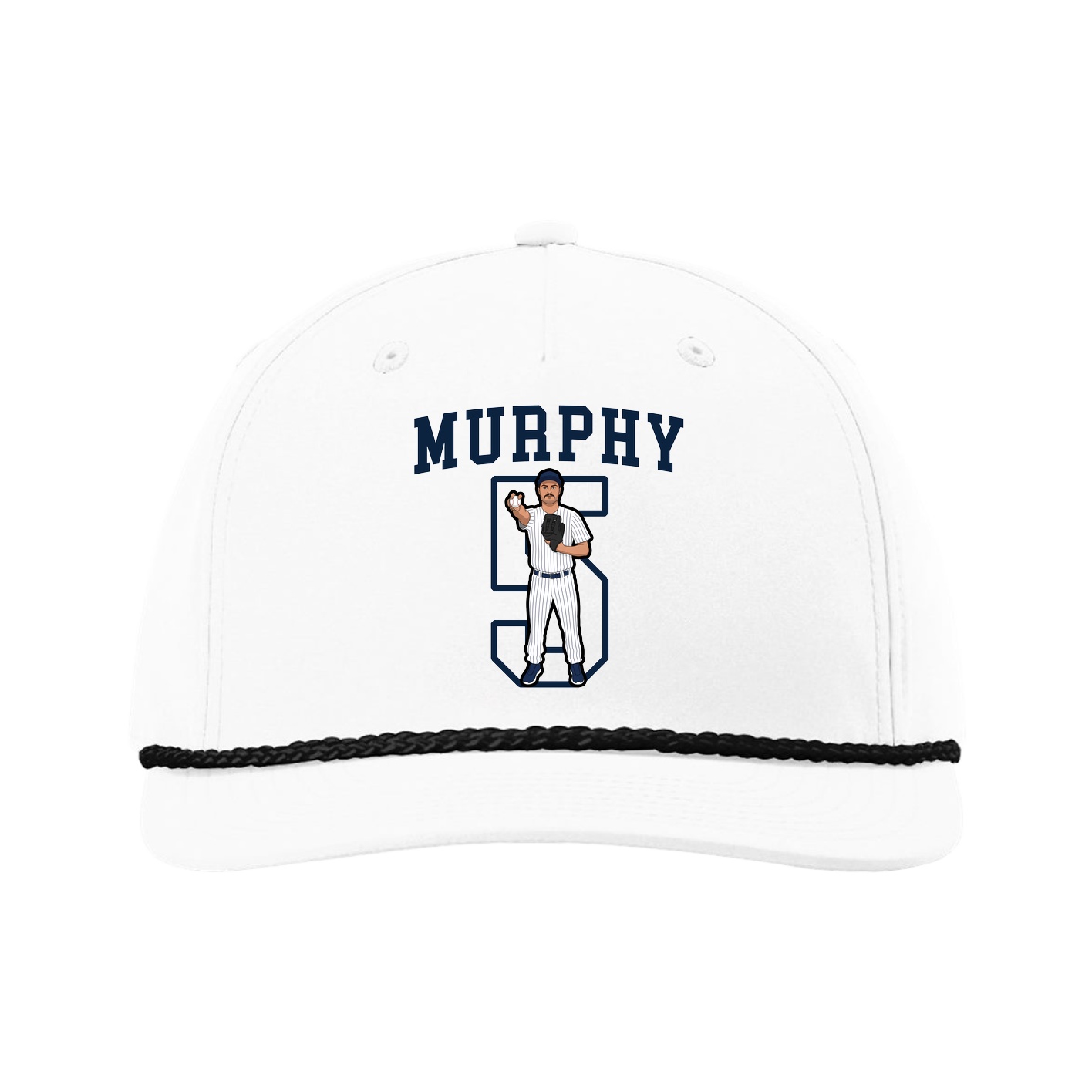 Five-Panel Classic Rope Cap — Shirsey in White