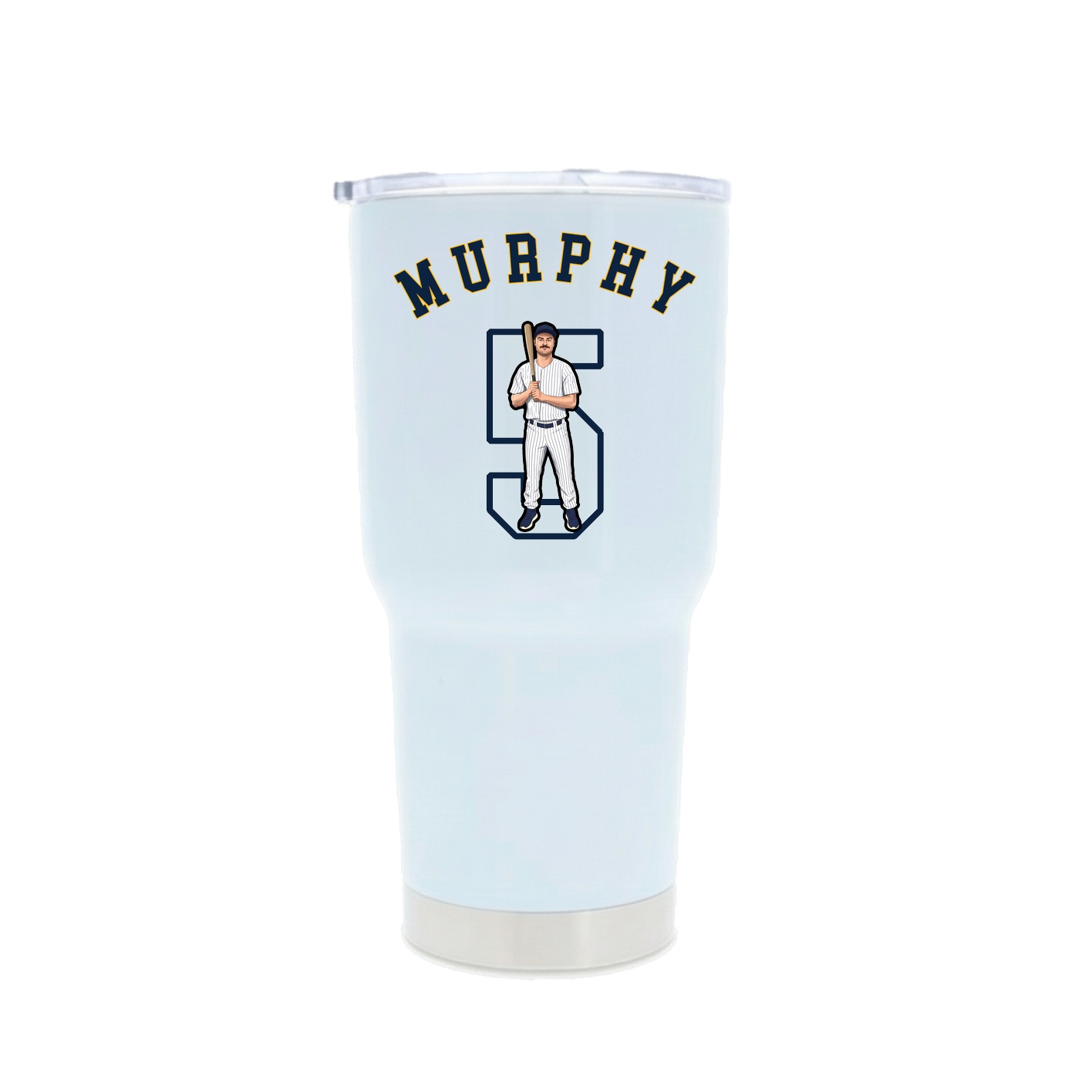 30oz Stainless Steel Tumbler — Shirsey Arch in White