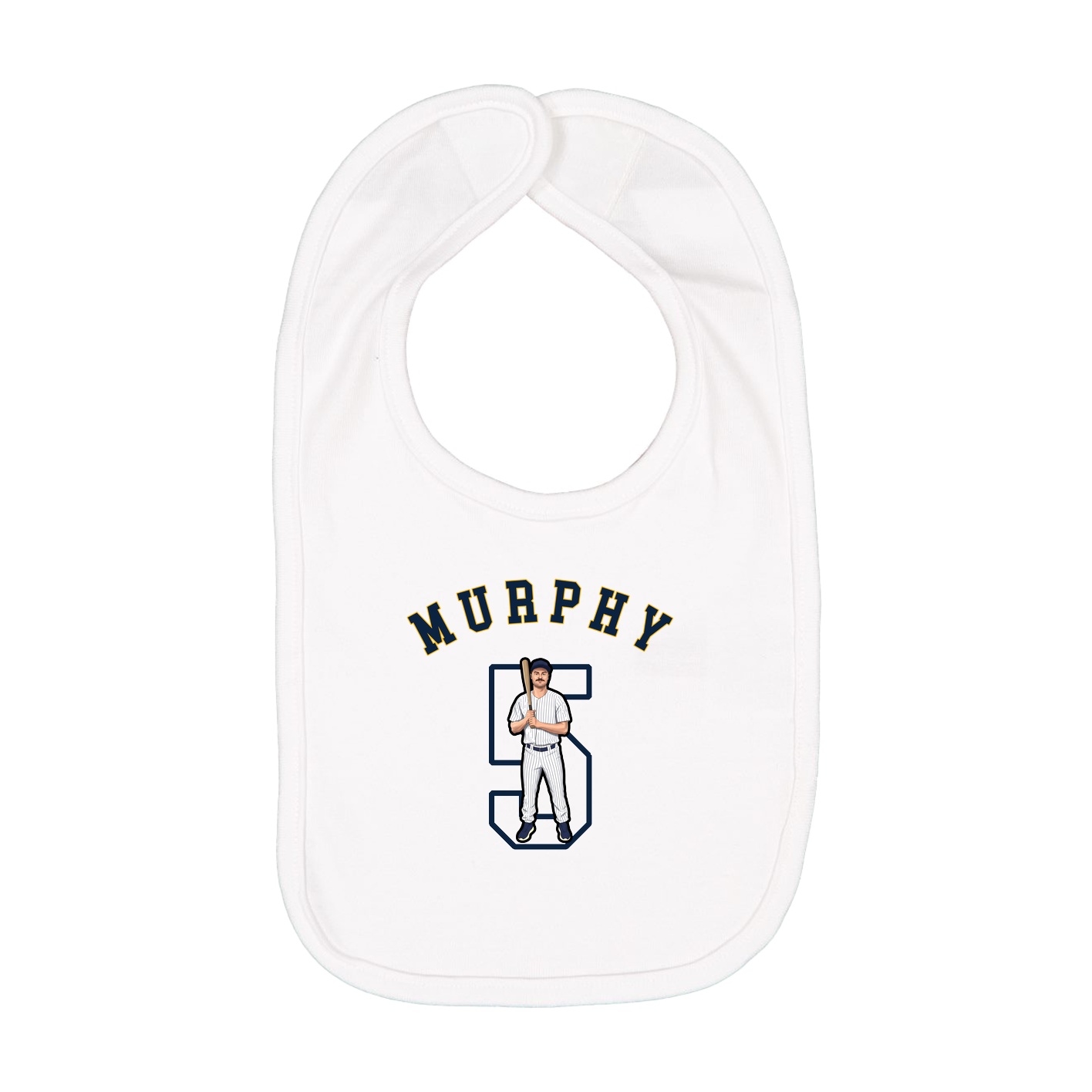 Infant Bib — Shirsey Arch in White