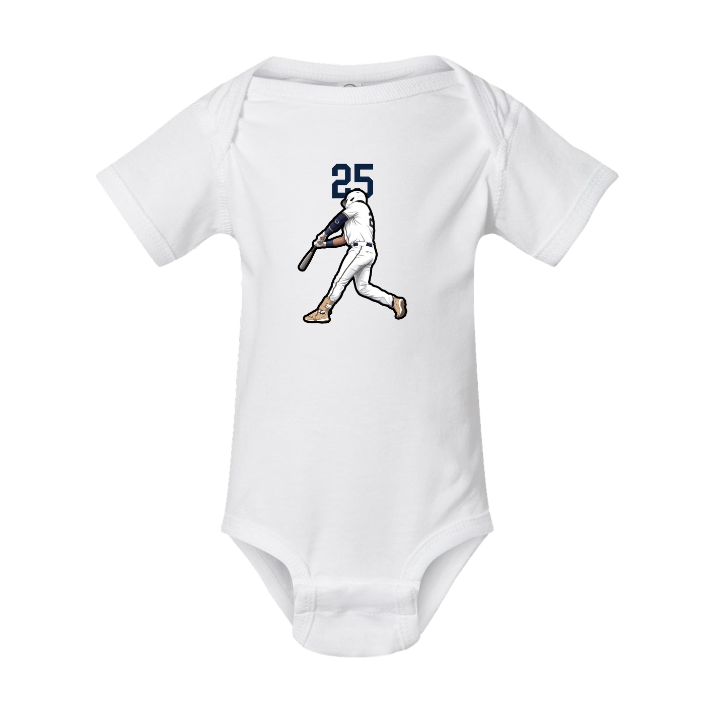 Baby Onesie — Number Top in White