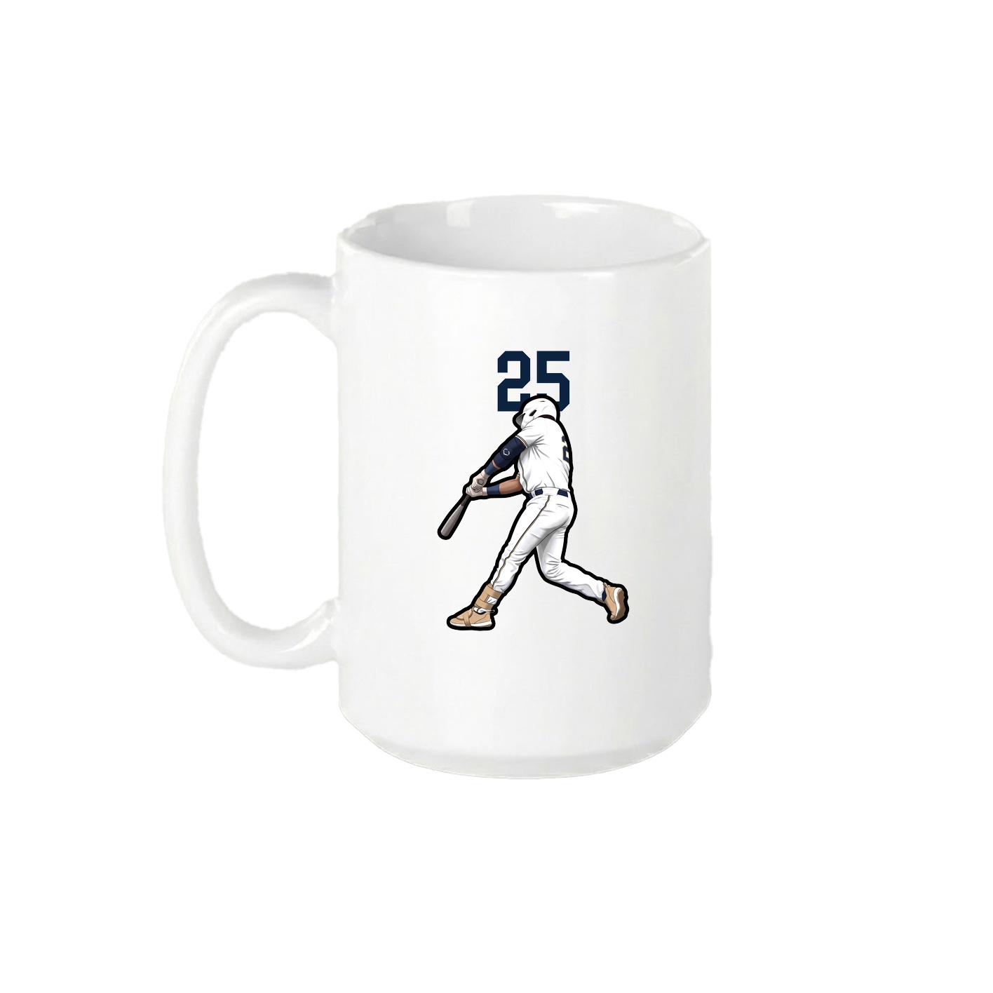 15oz Coffee Mug — Number Top in White