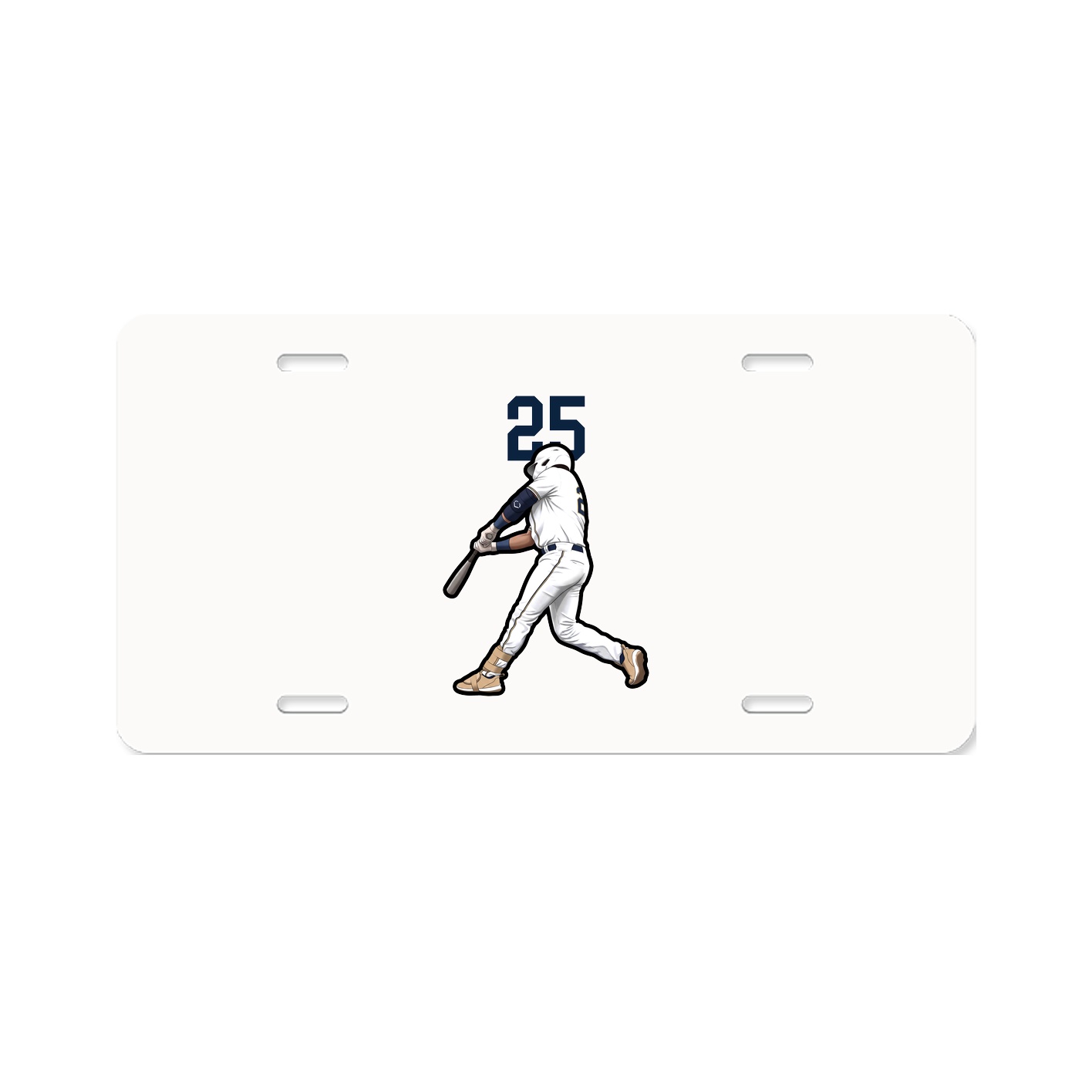 License Plate — Number Top in Classic