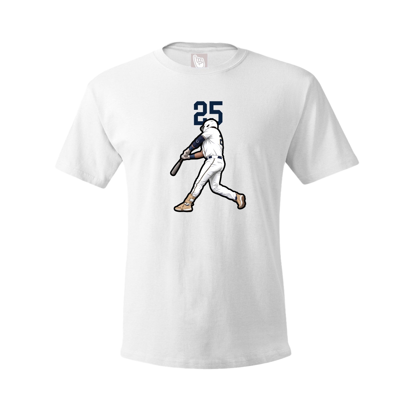 Youth Tee — Number Top in White